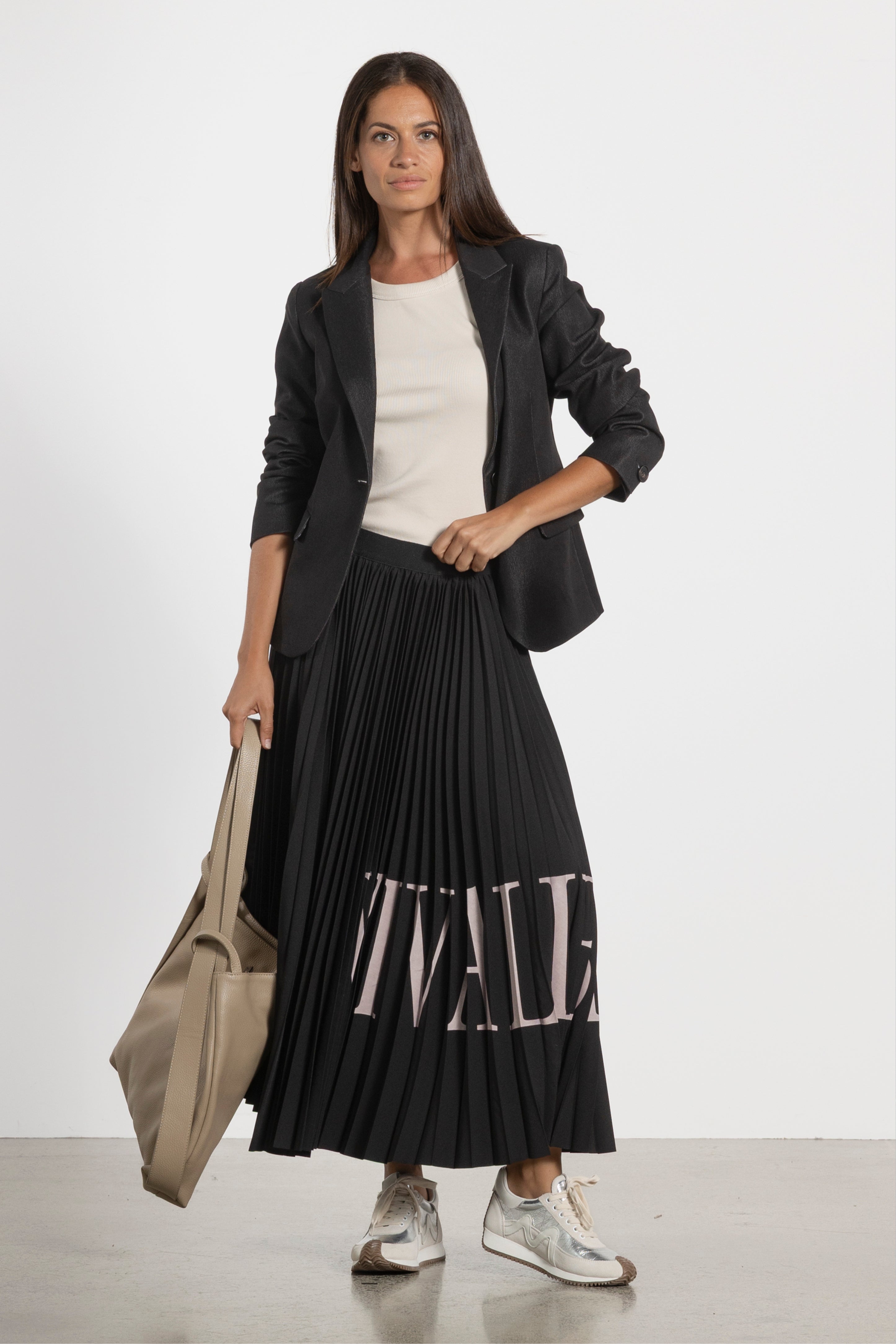 Liberte Print Pleated Skirt