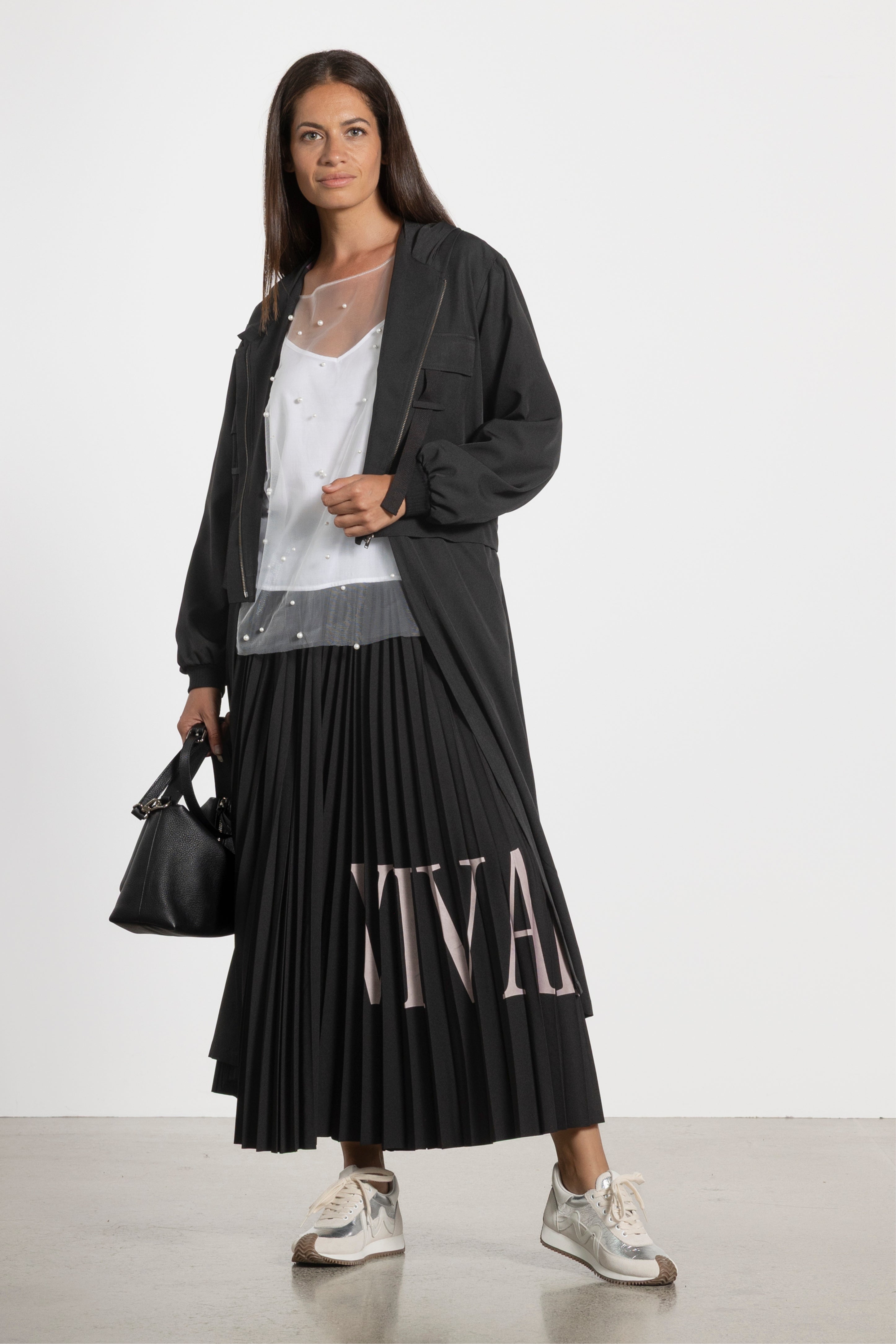 Liberte Print Pleated Skirt
