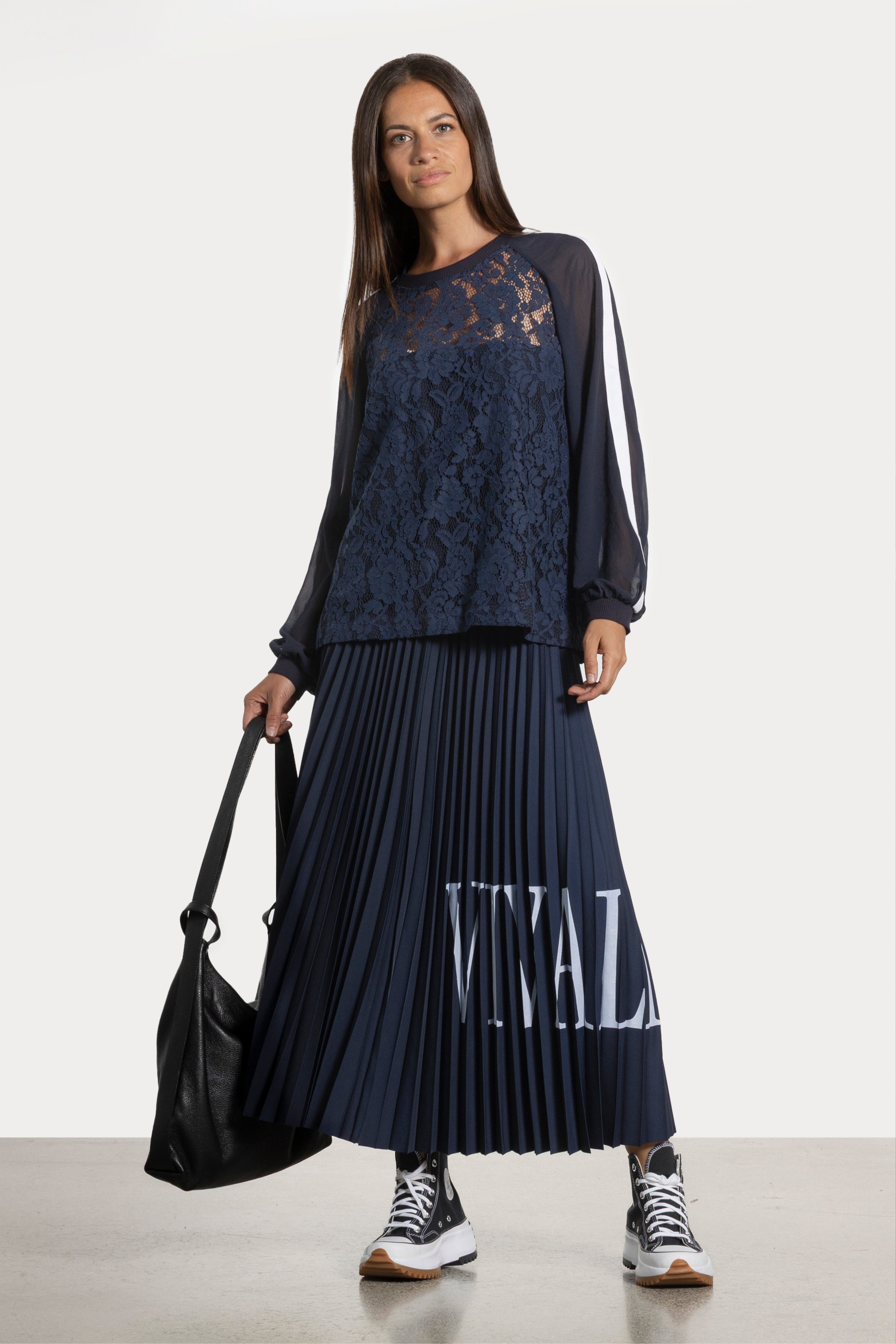 Liberte Print Pleated Skirt