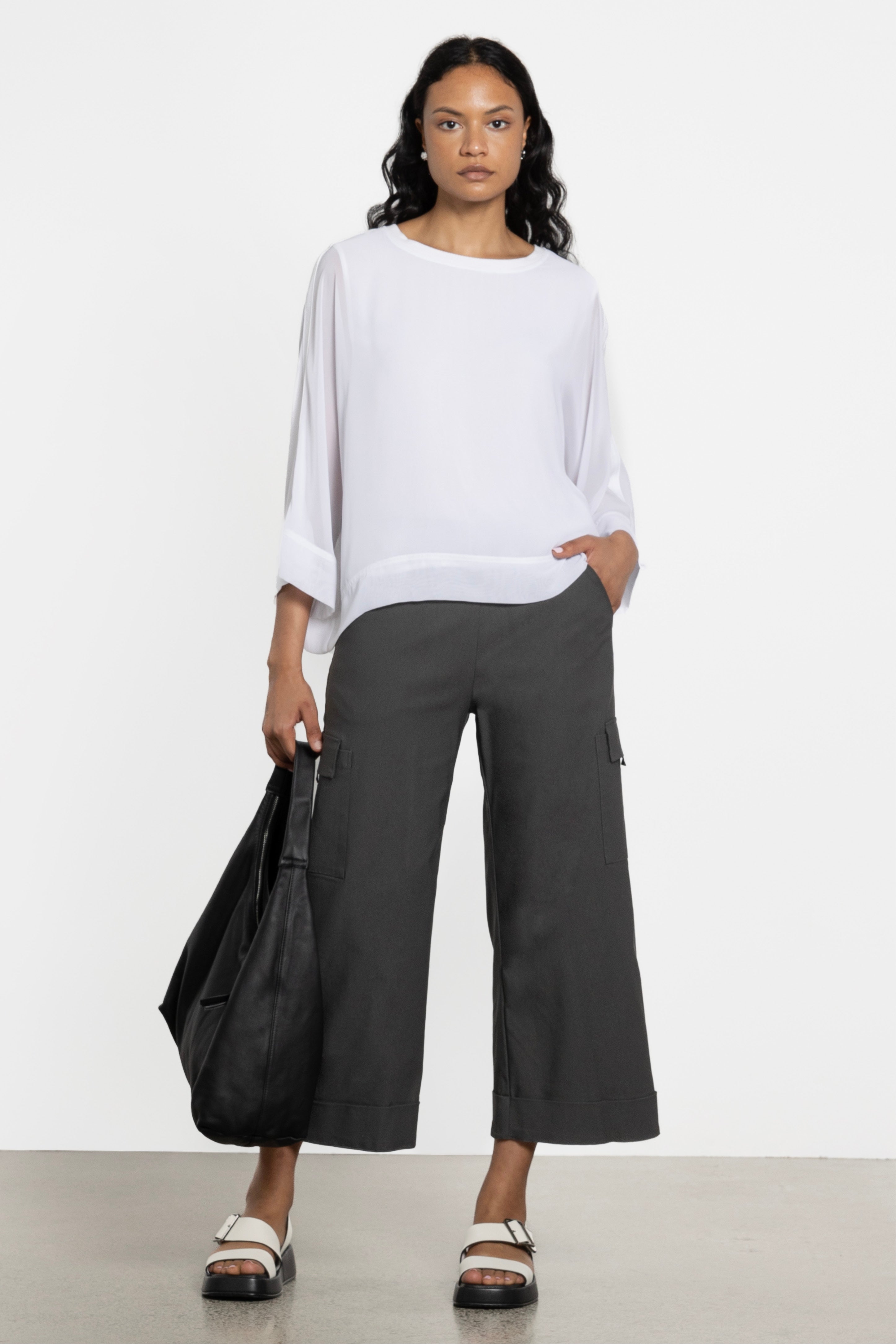 Logan Wide Leg Cropped Pant