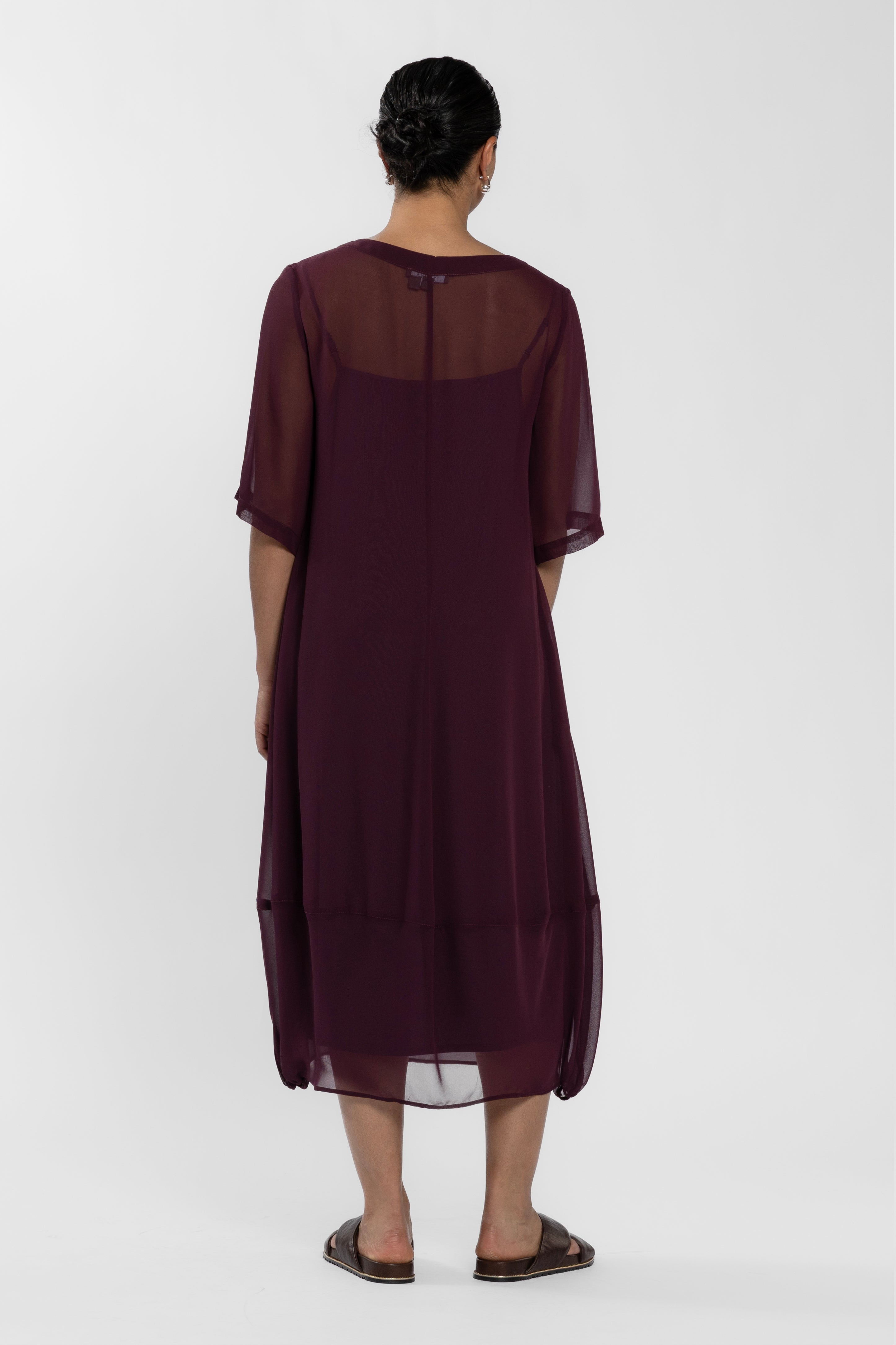 Maison Chiffon Midi Dress