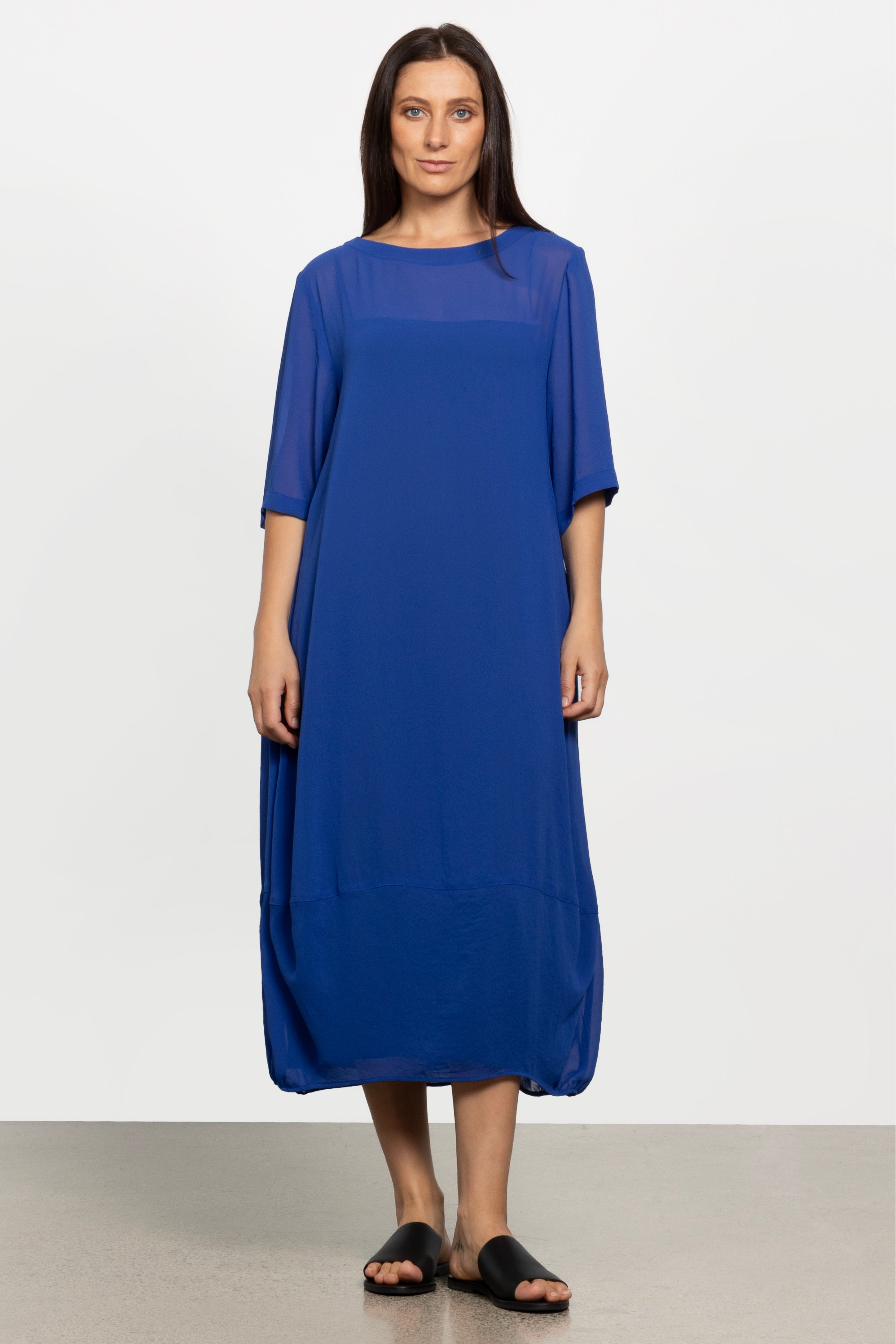 Maison Chiffon Midi Dress