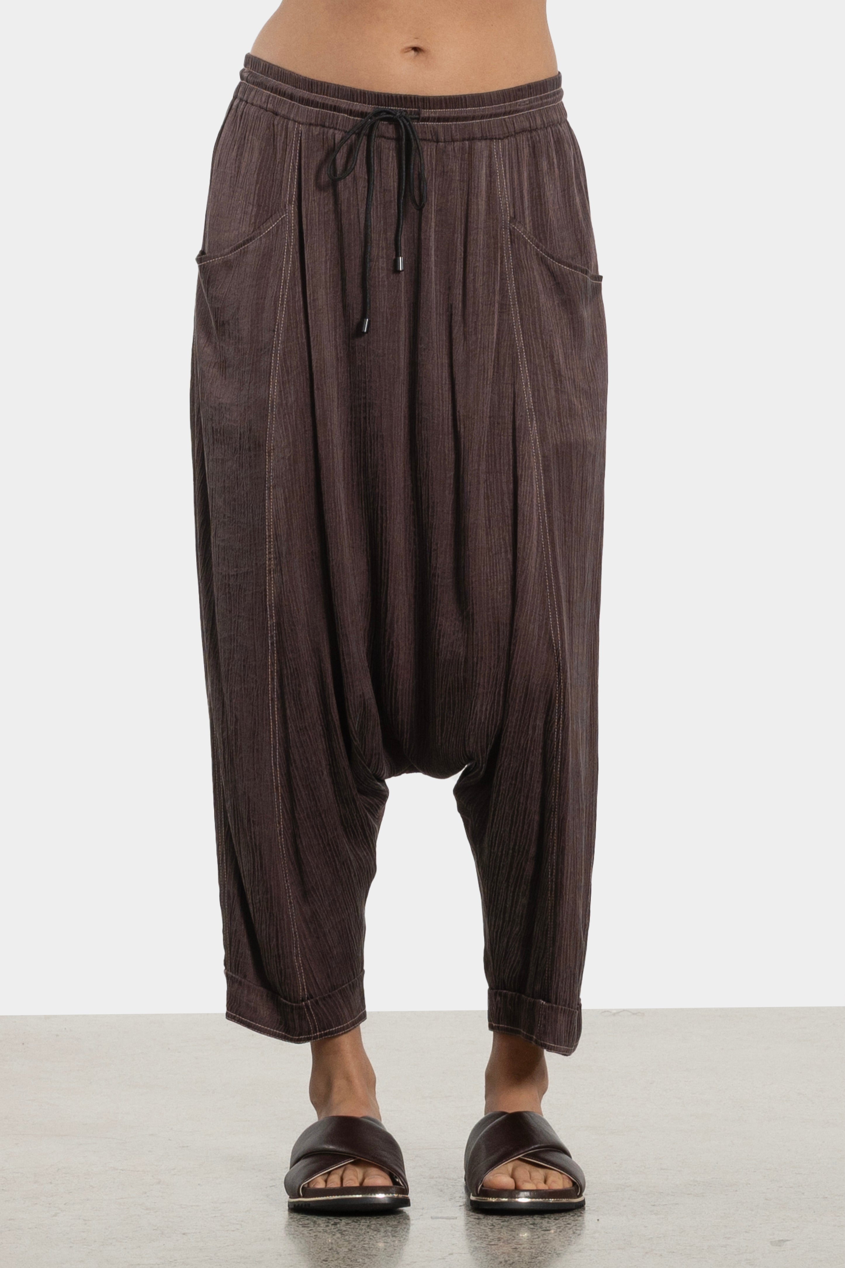 Mara Drop Crotch Contrast Stitch Pant