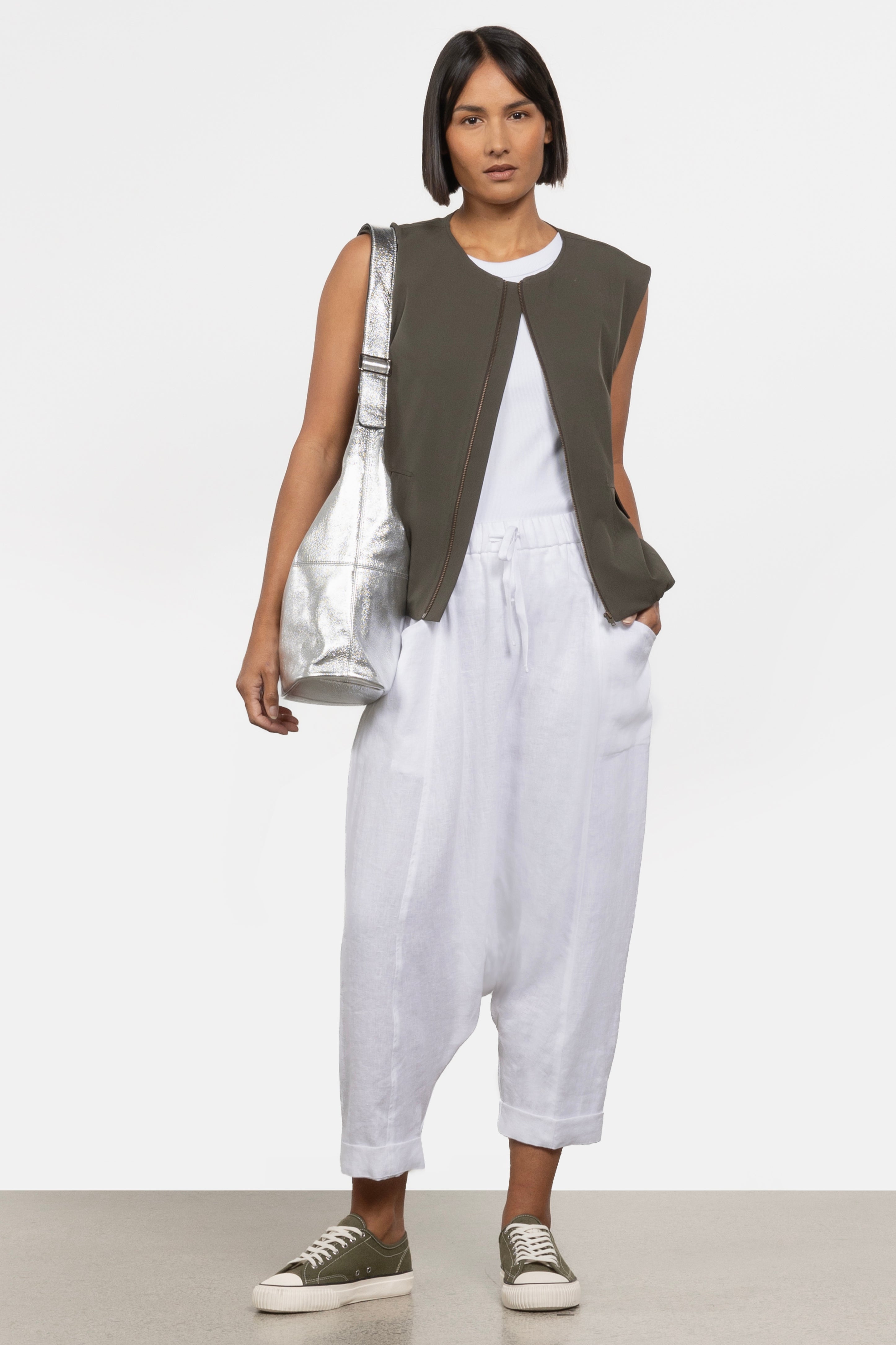 Mara Drop Crotch Linen Pant