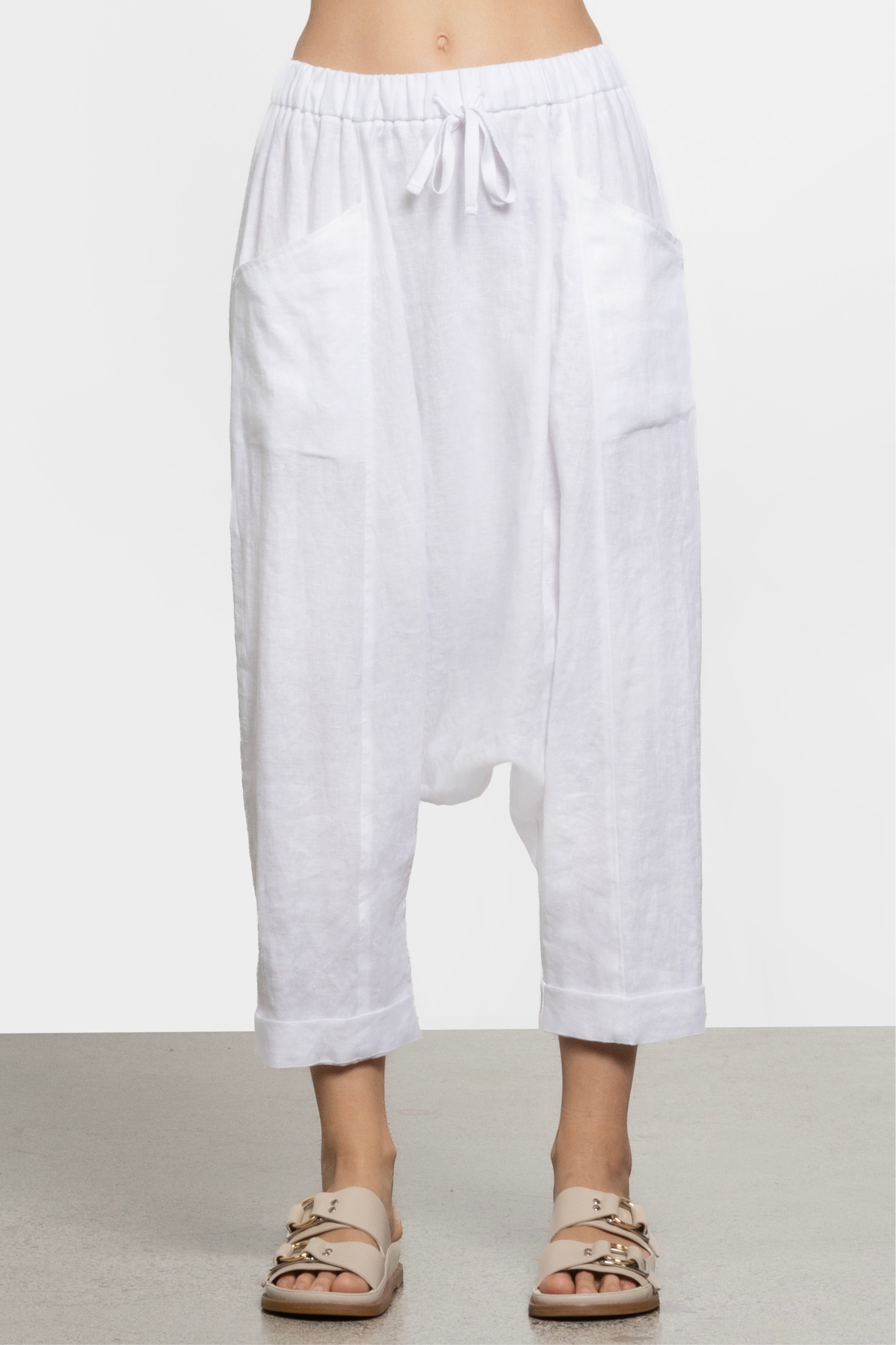 Mara Drop Crotch Linen Pant