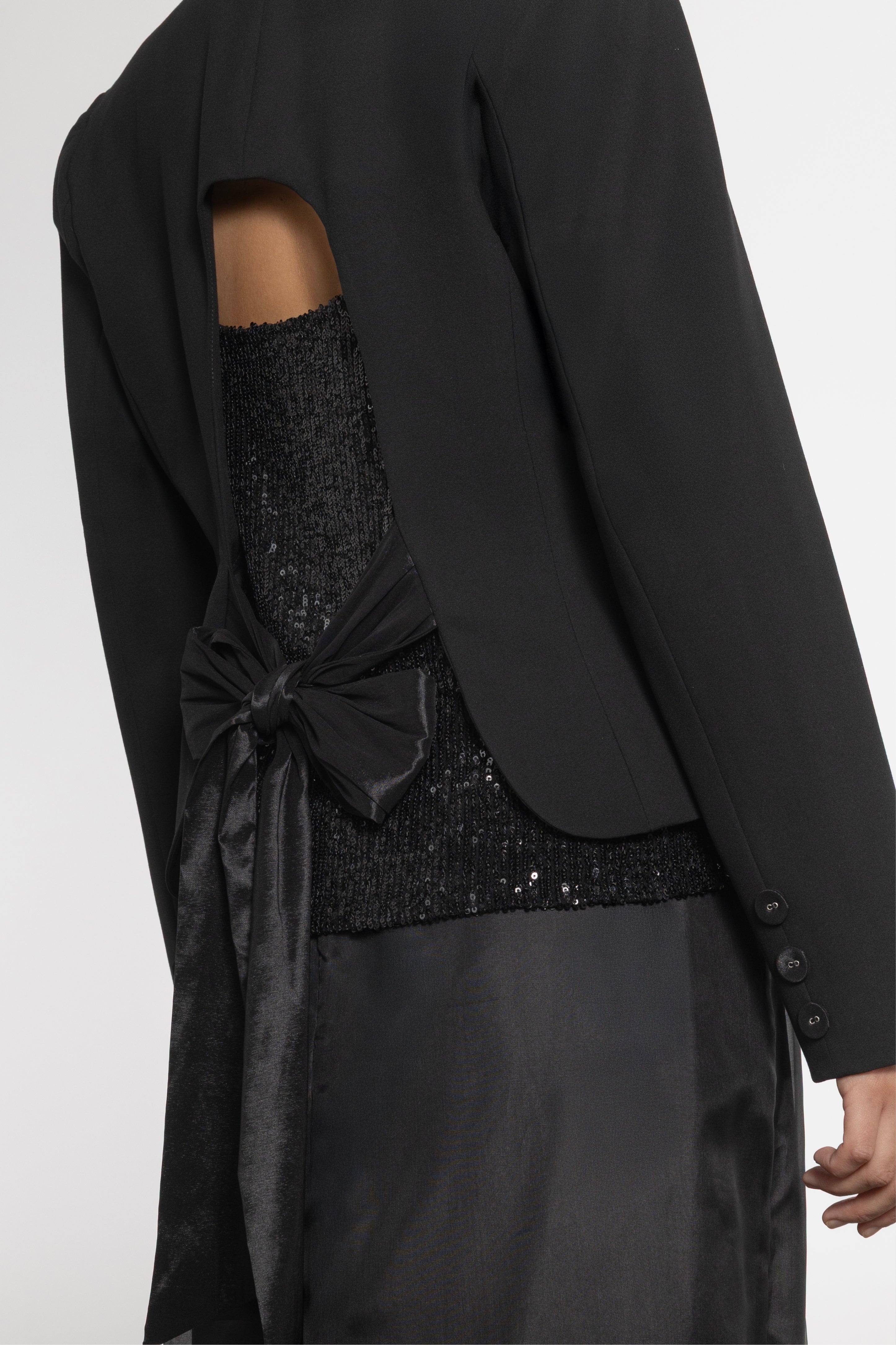 Melody Bow Cropped Jacket