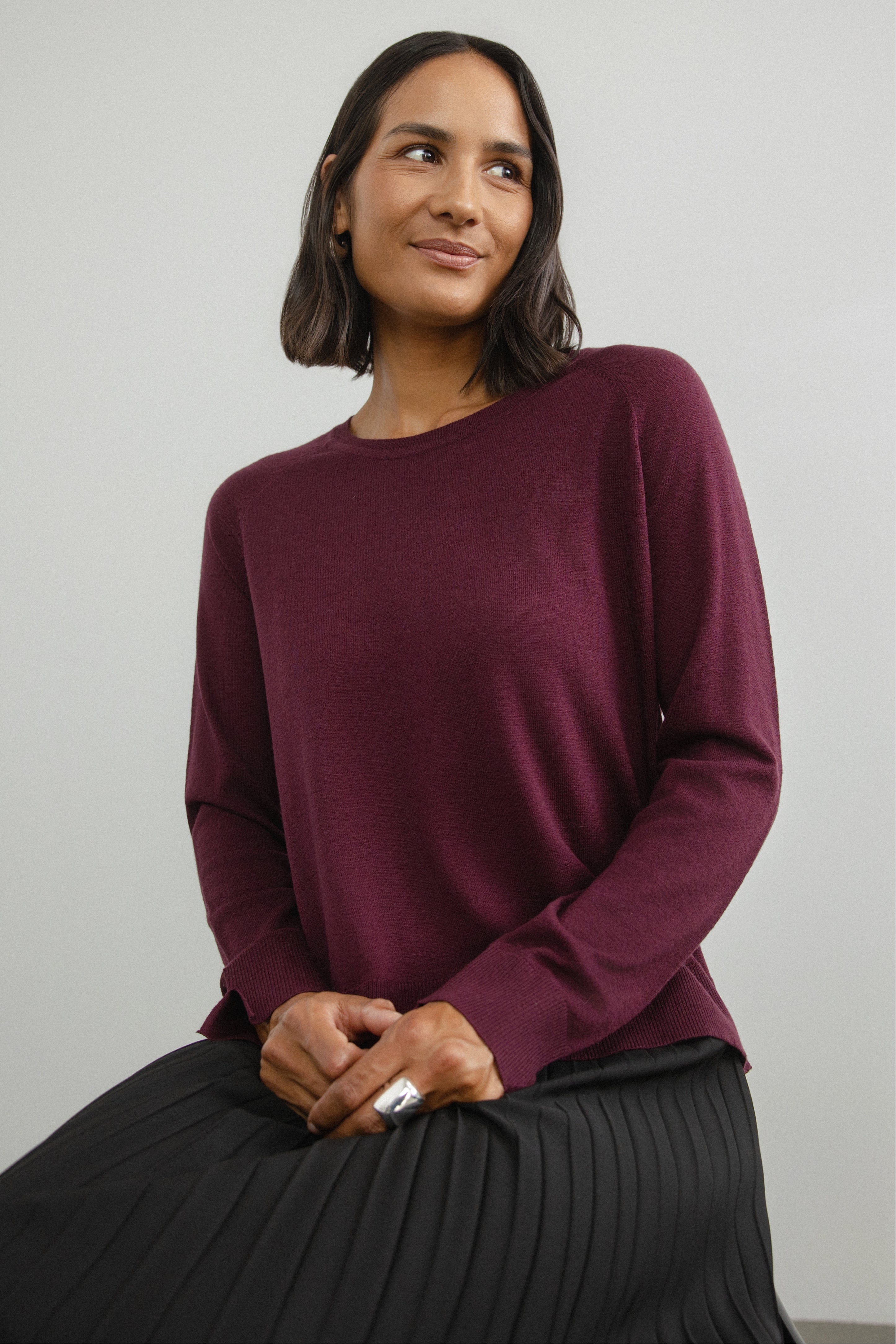 Micah Wool & Silk Knit Top