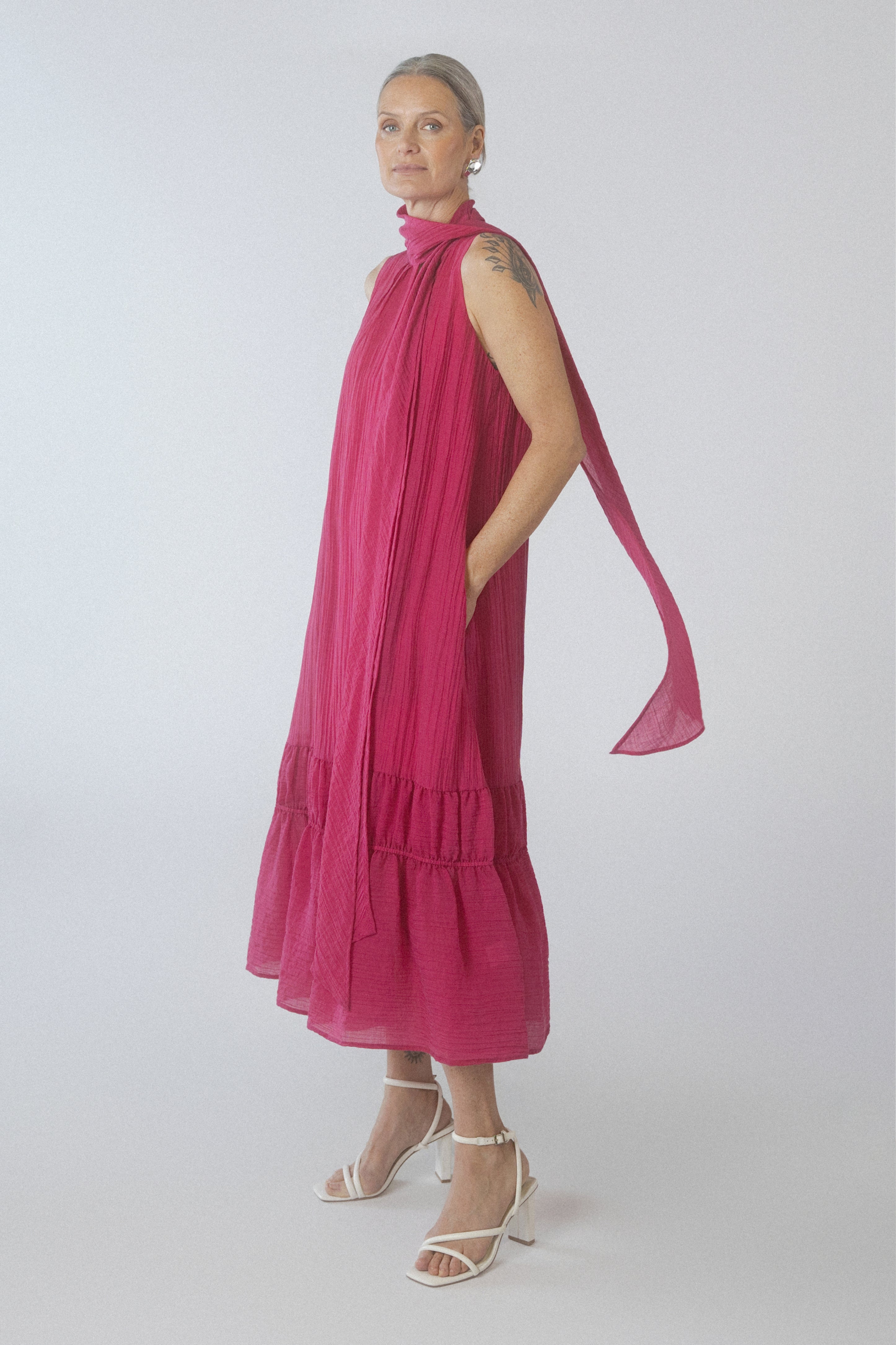 Orson Sleeveless Tiered Hem Dress