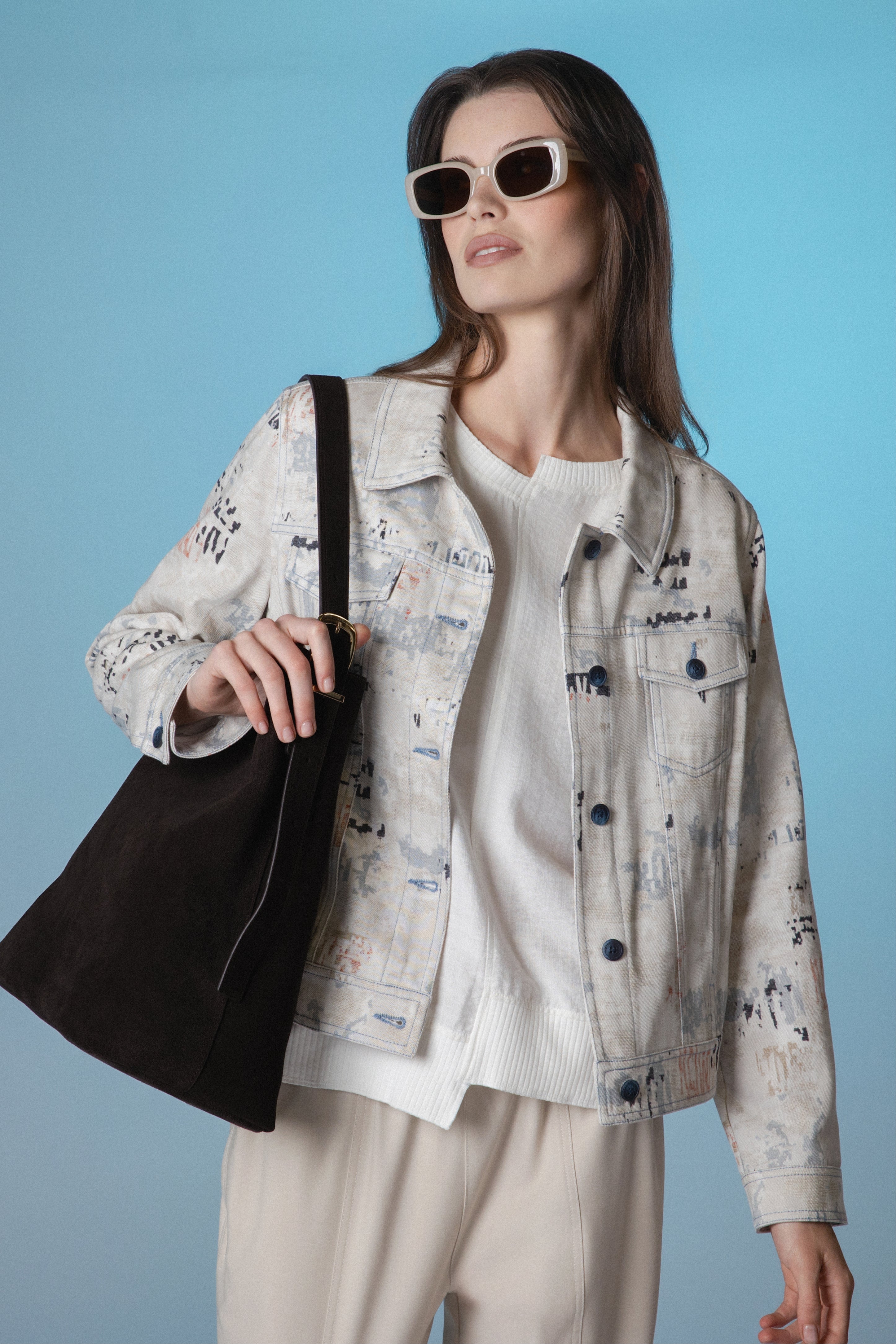 Rixo Boxy Cropped Jacket