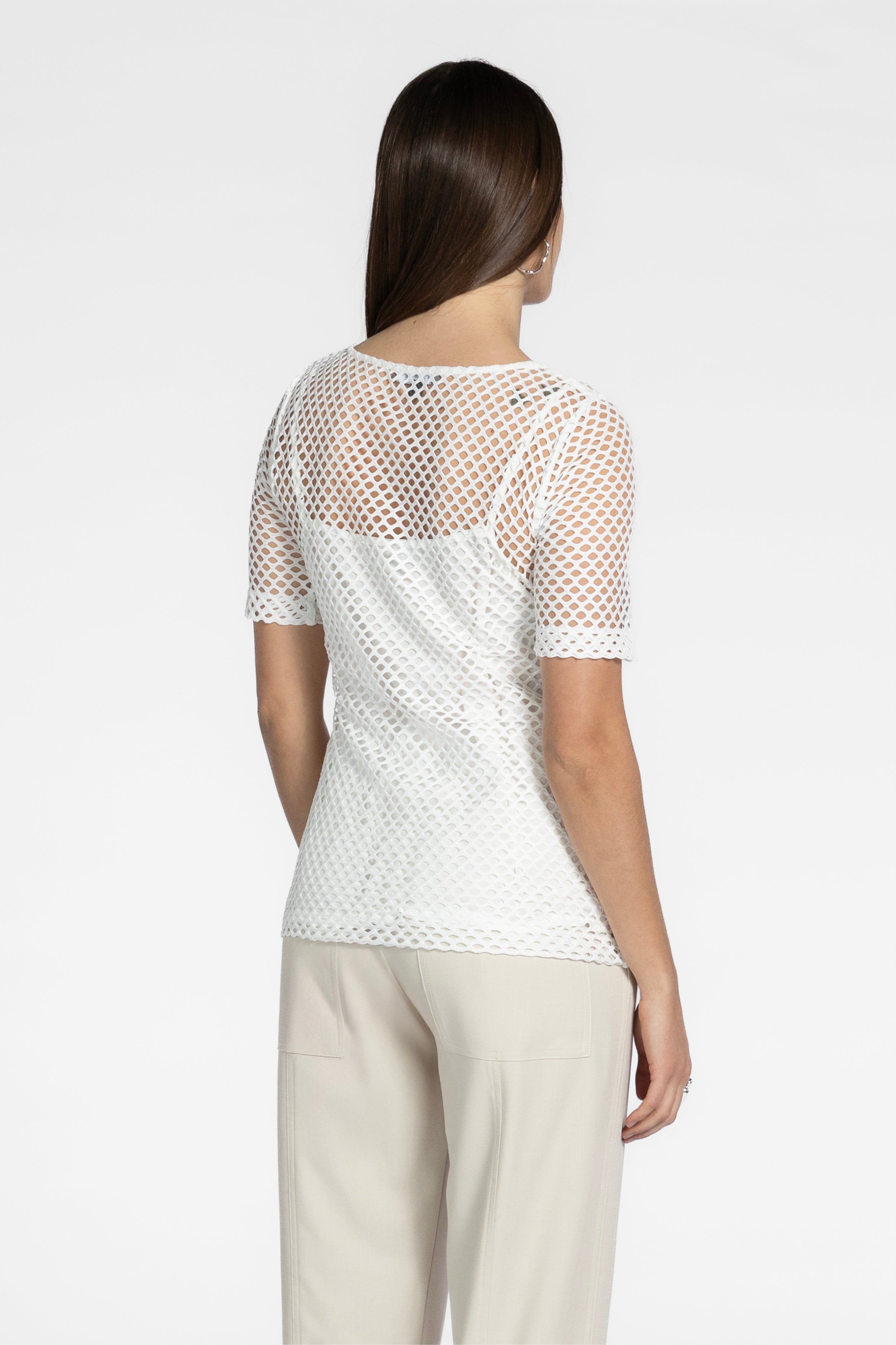 Roy Short Sleeve Mesh Top