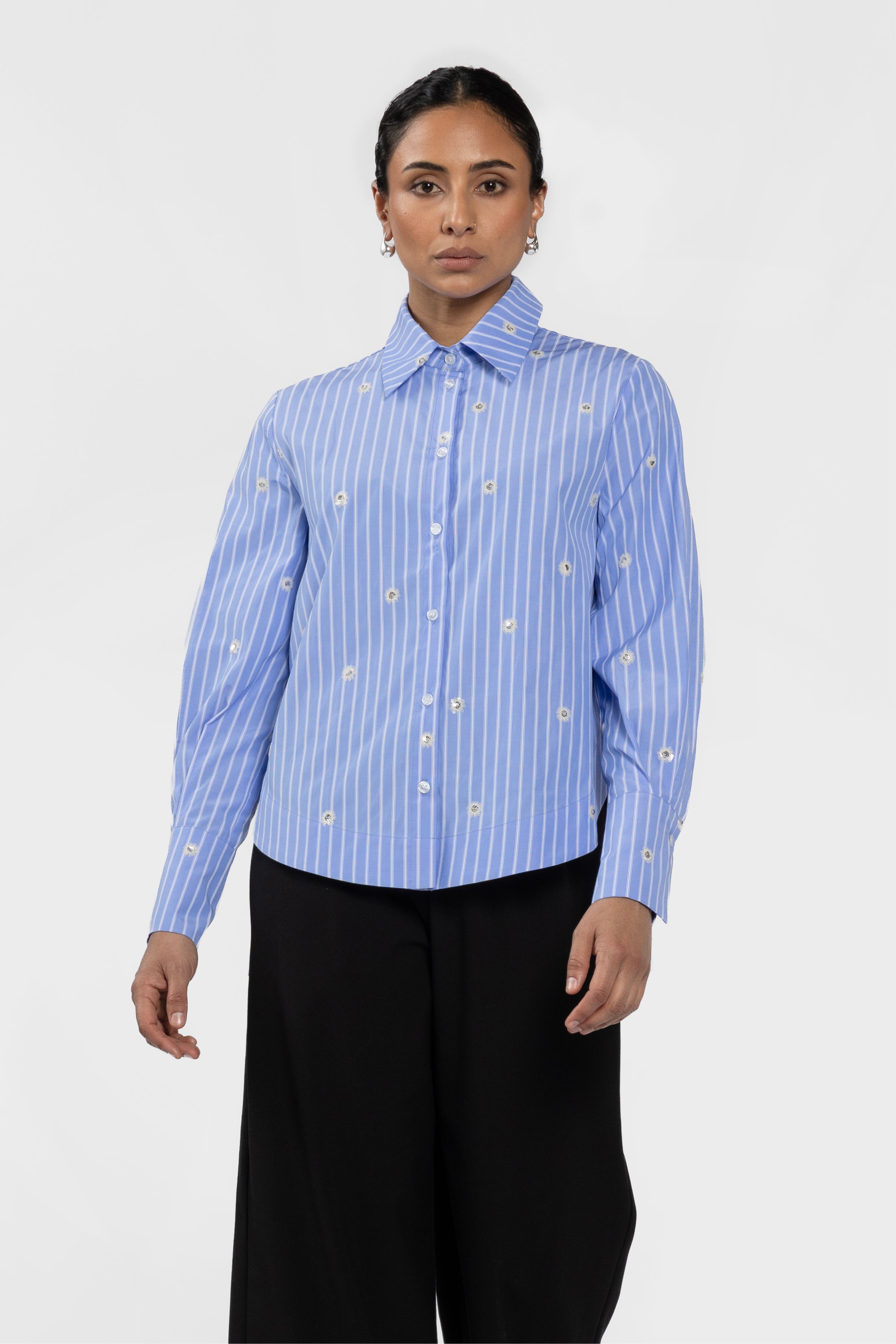 Roza Curved Hem Shirt