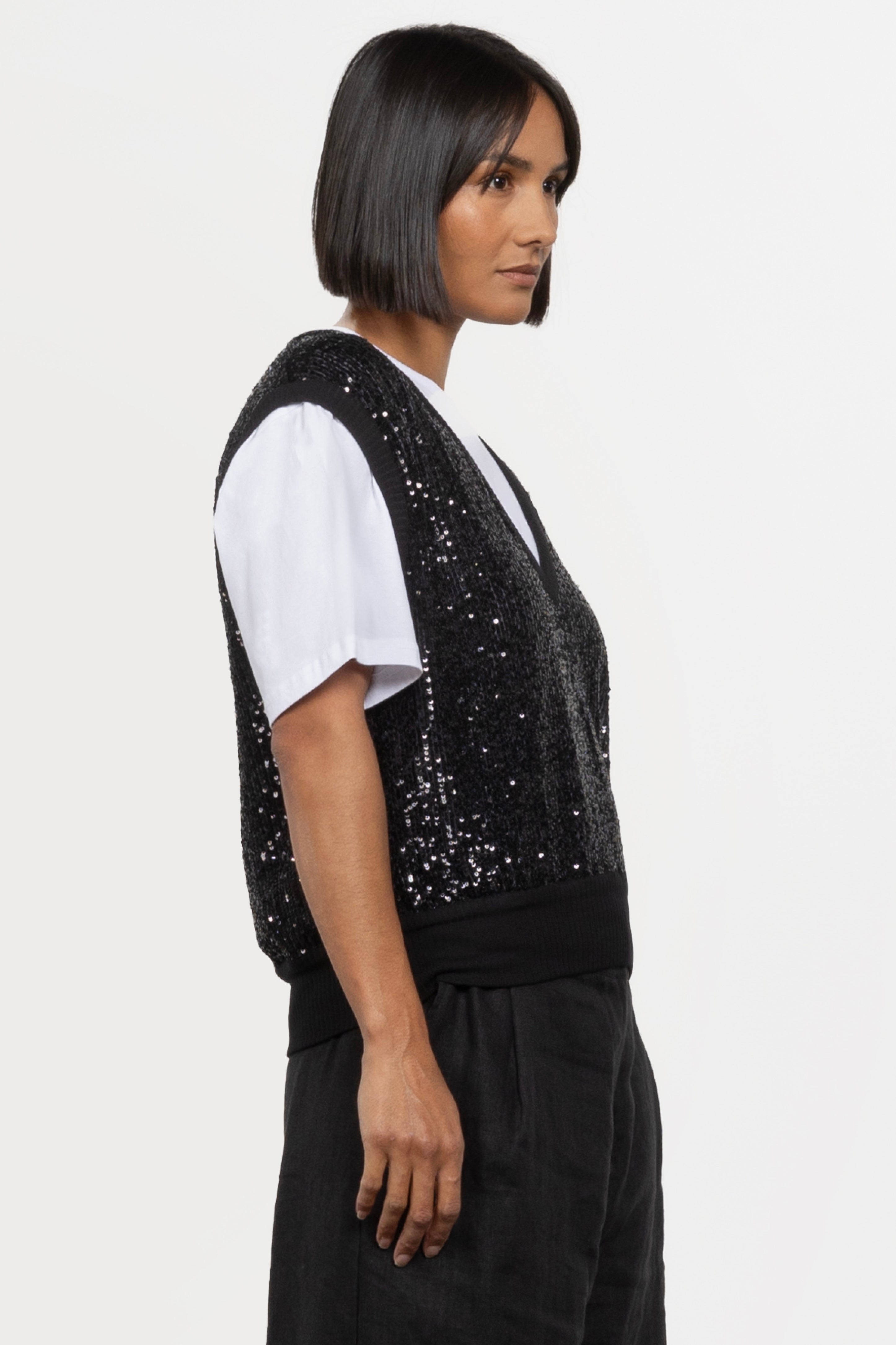 Sass Sequin Vest