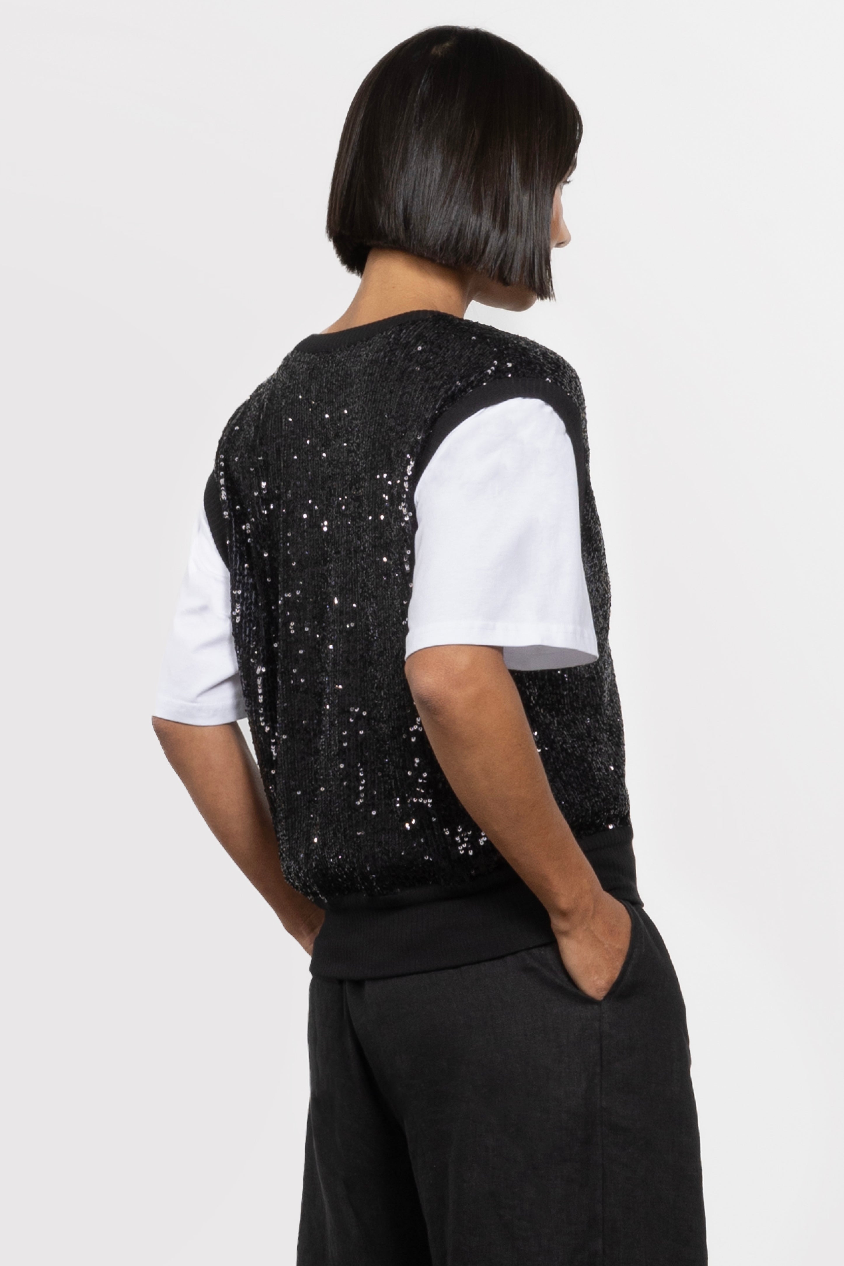 Sass Sequin Vest