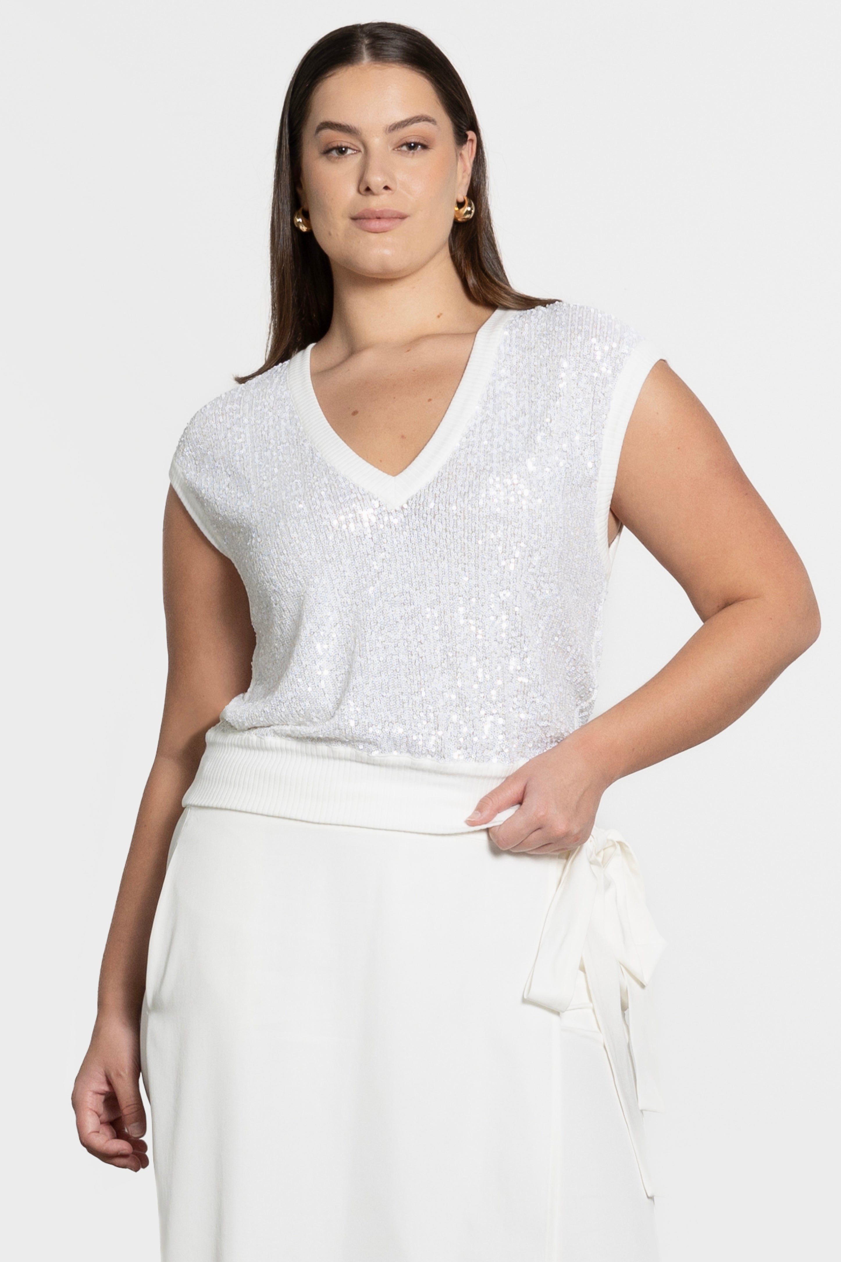 Sass Sequin Vest