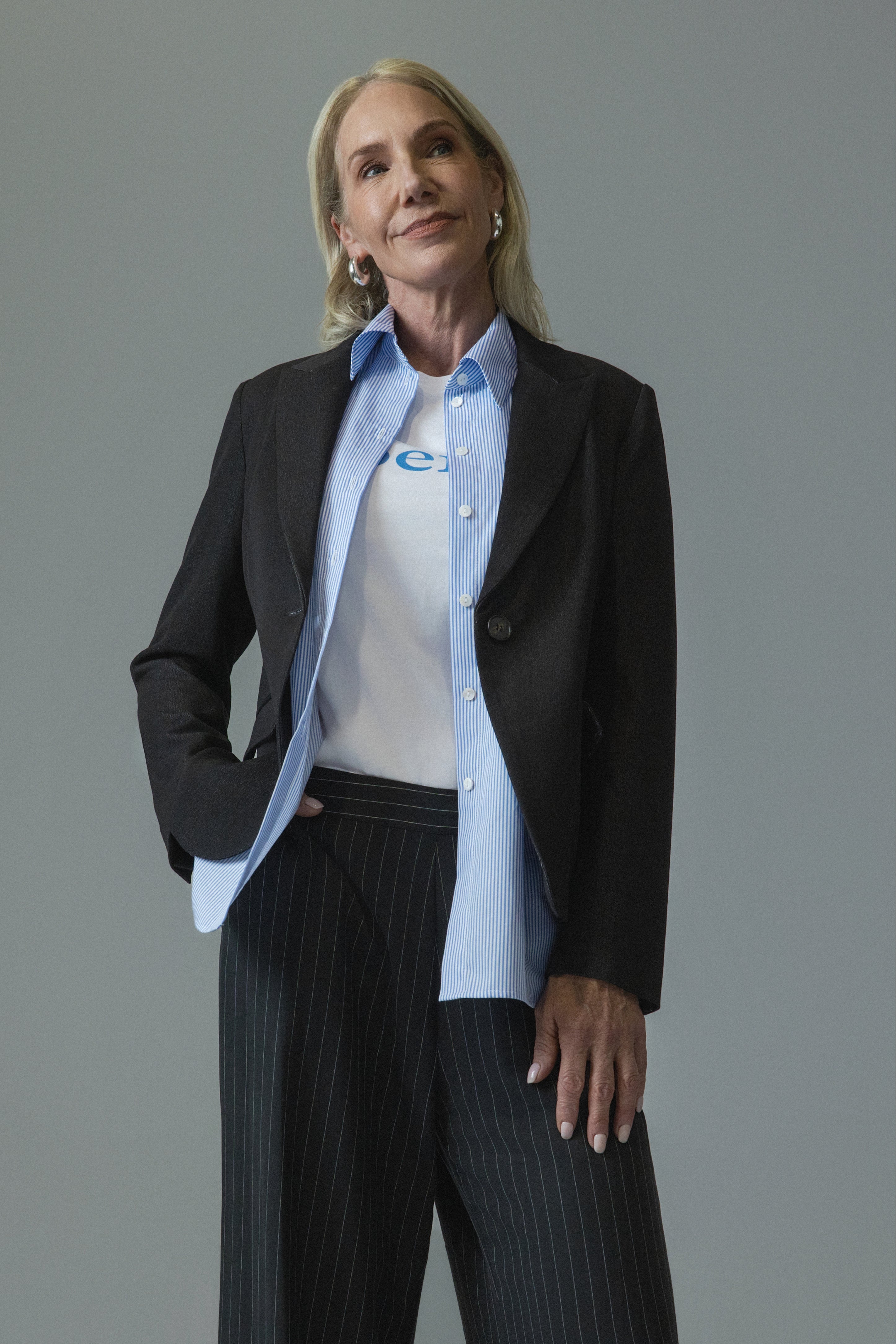 Serena Side Stripe Cotton Shirt