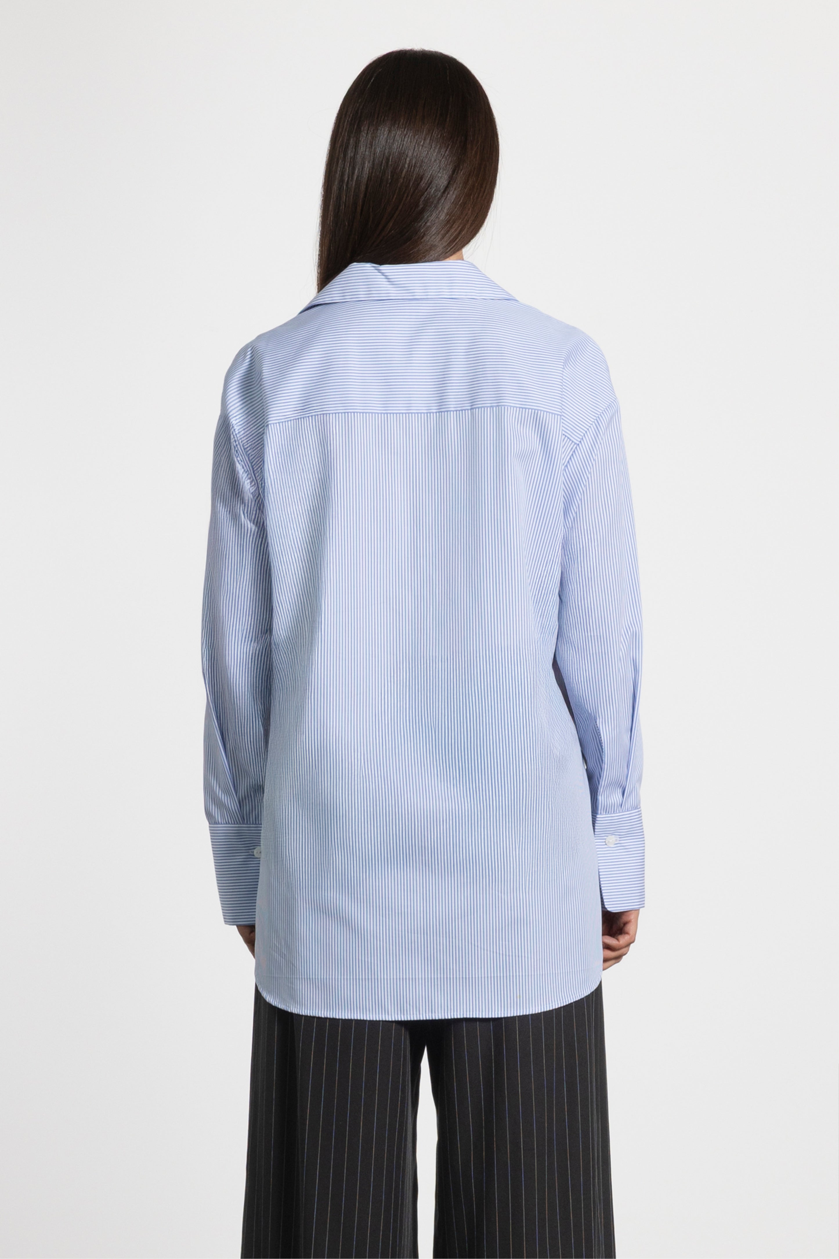 Serena Side Stripe Cotton Shirt