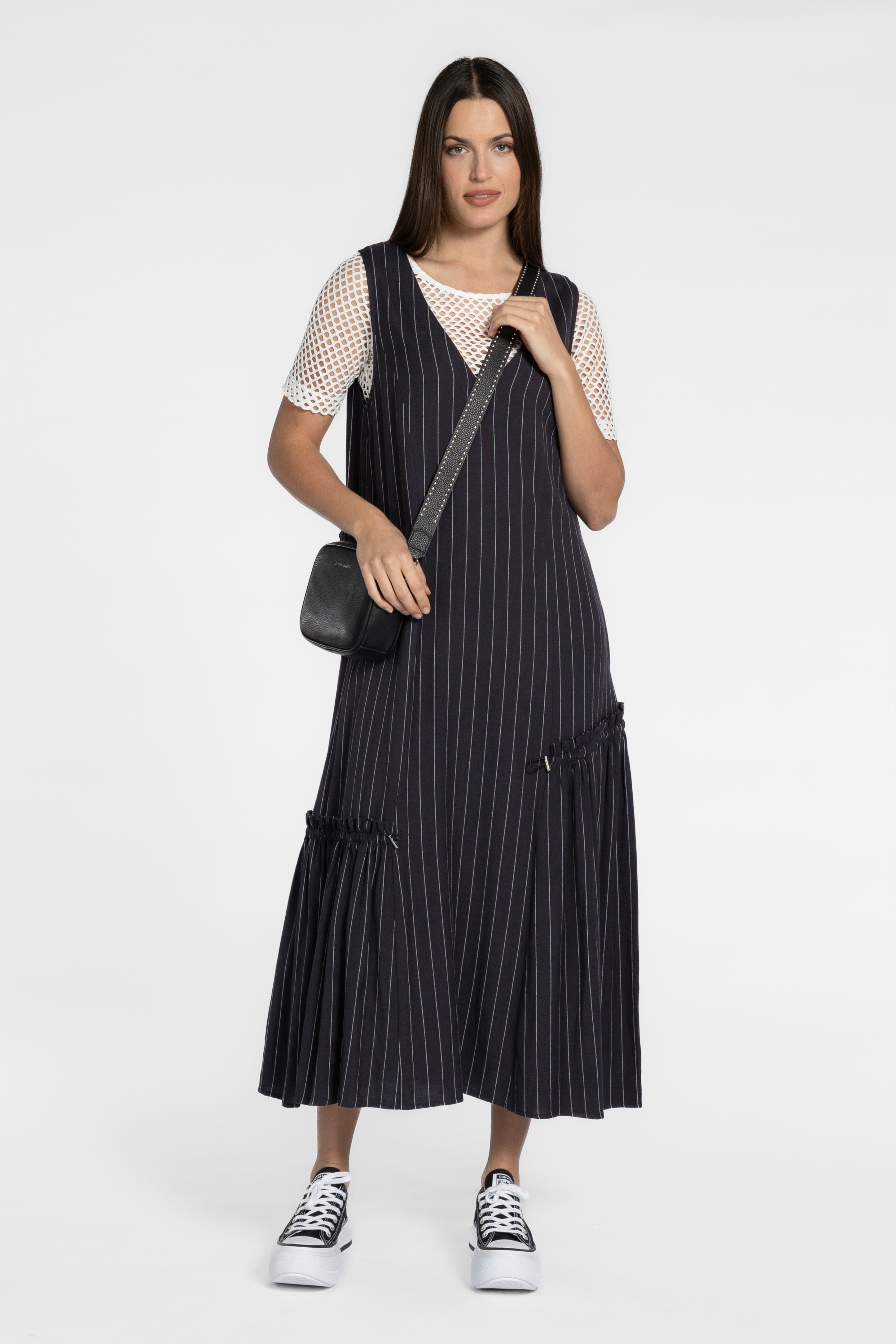 Simona Asymmetrical Gathered Dress