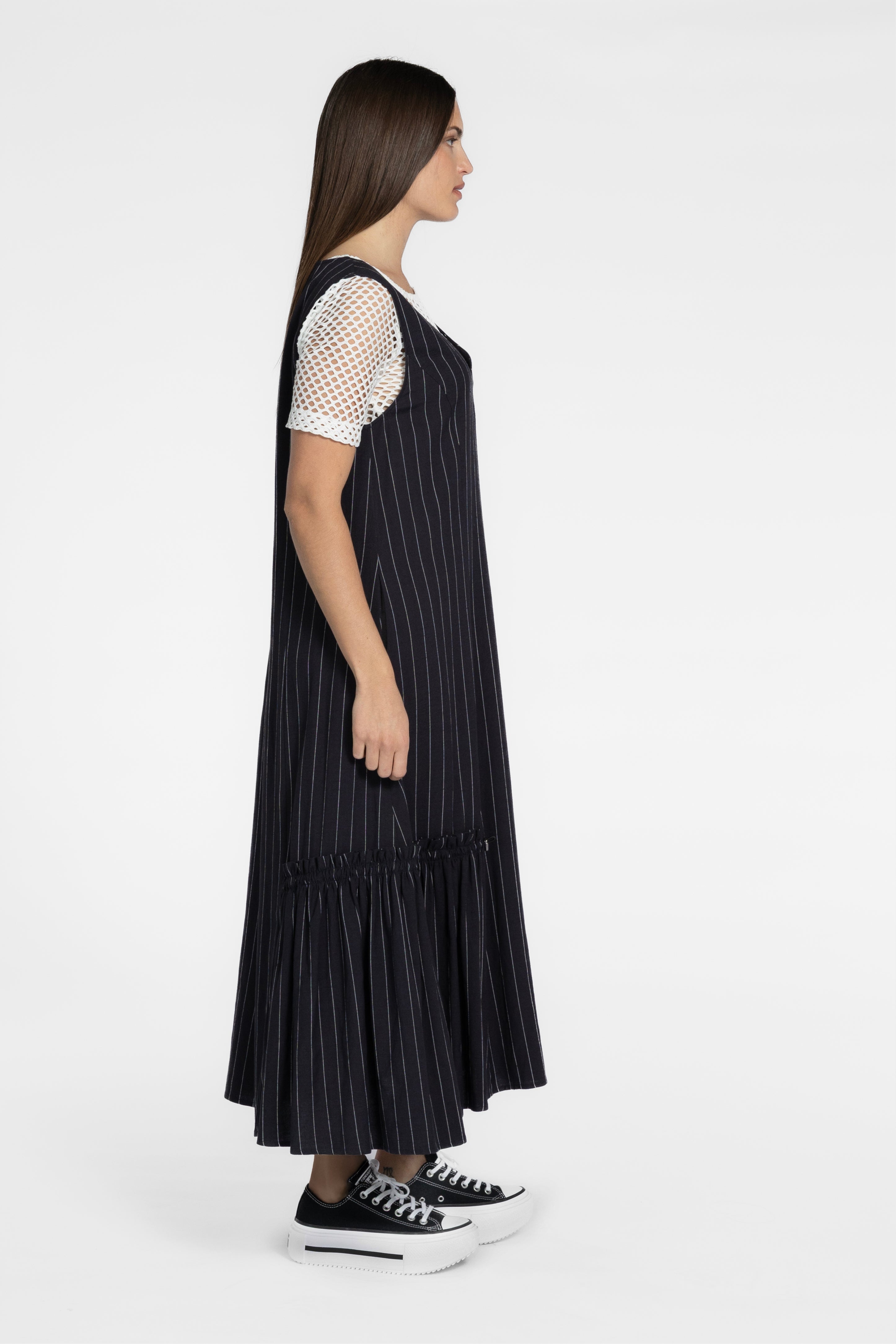 Simona Asymmetrical Gathered Dress