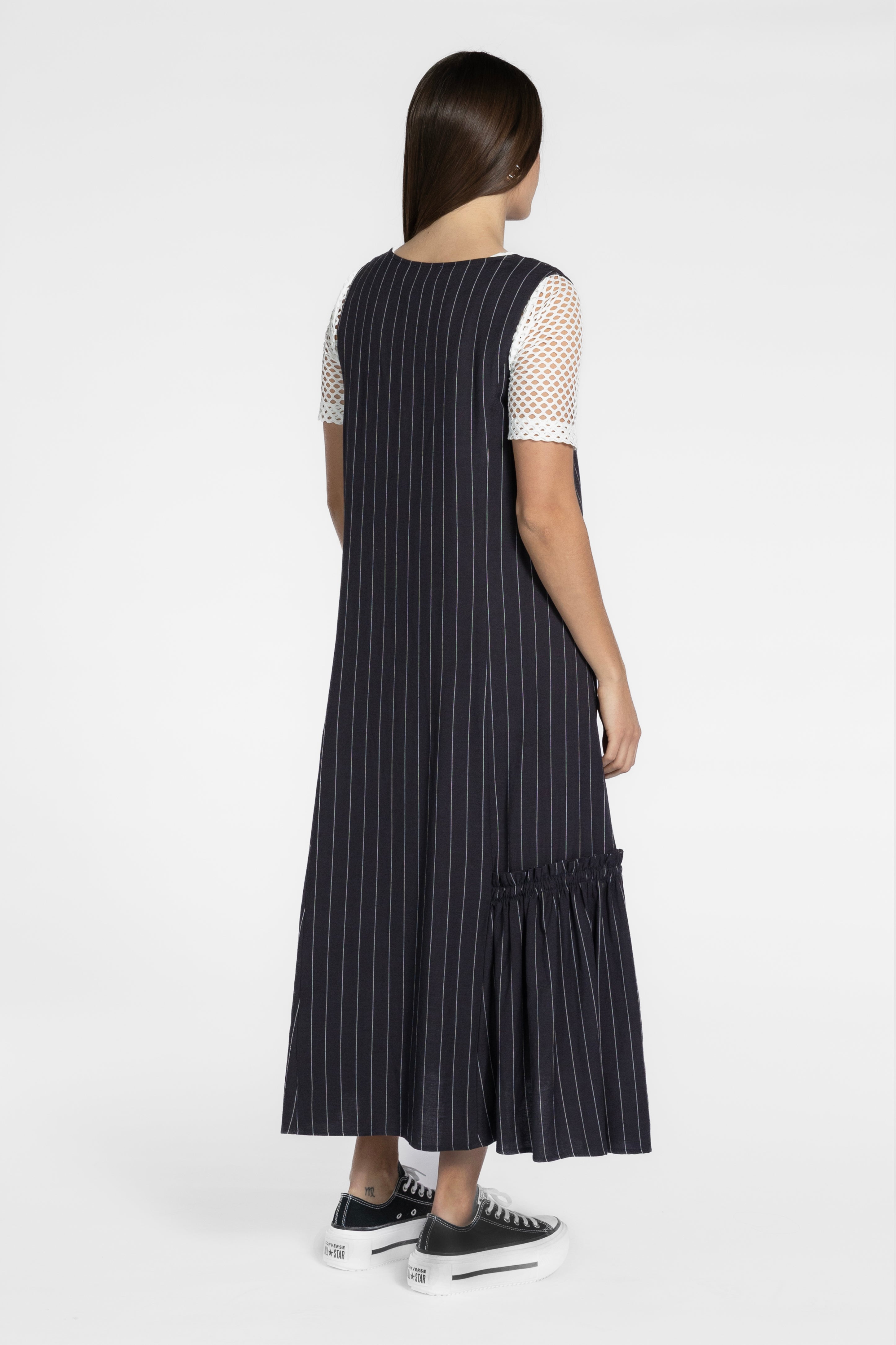 Simona Asymmetrical Gathered Dress