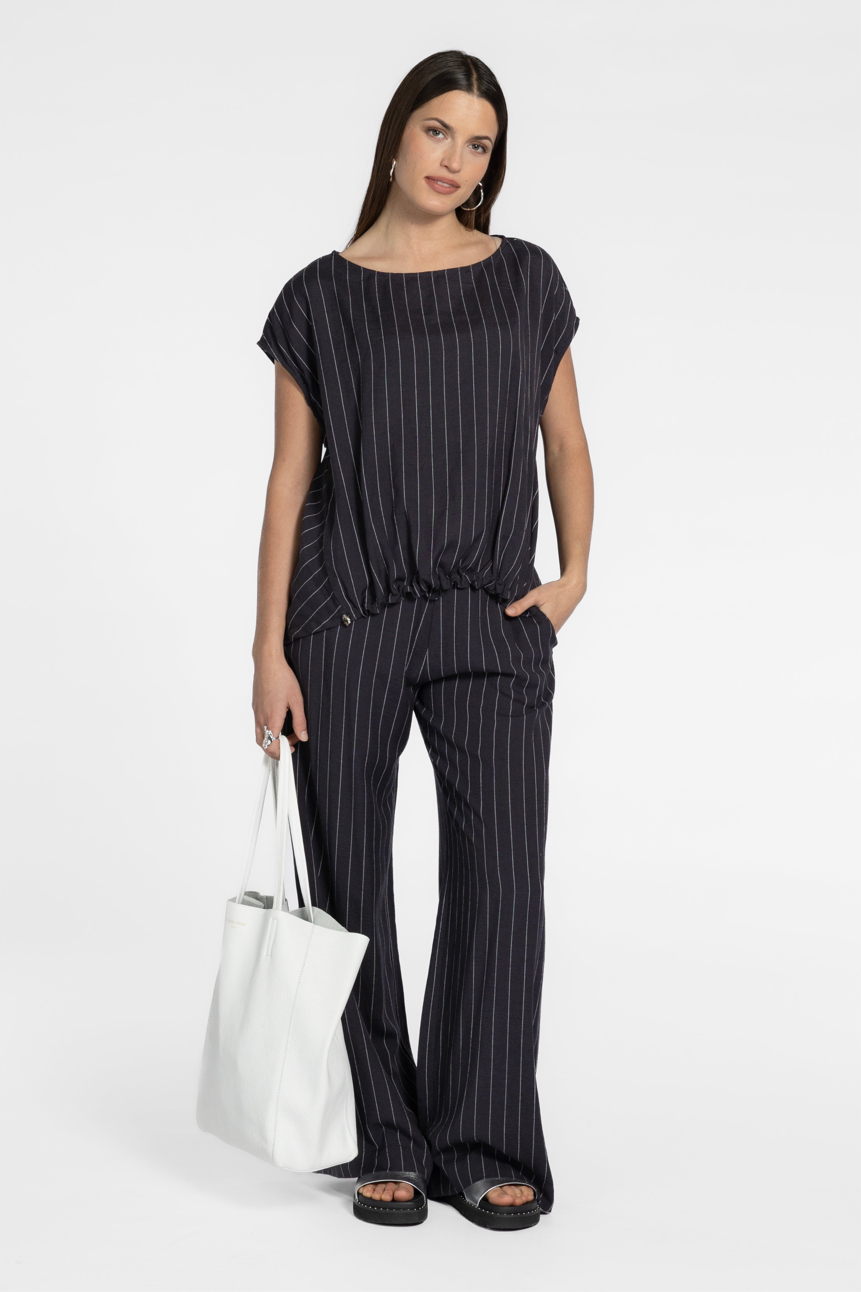 Solene Wide Leg Stripe Pant