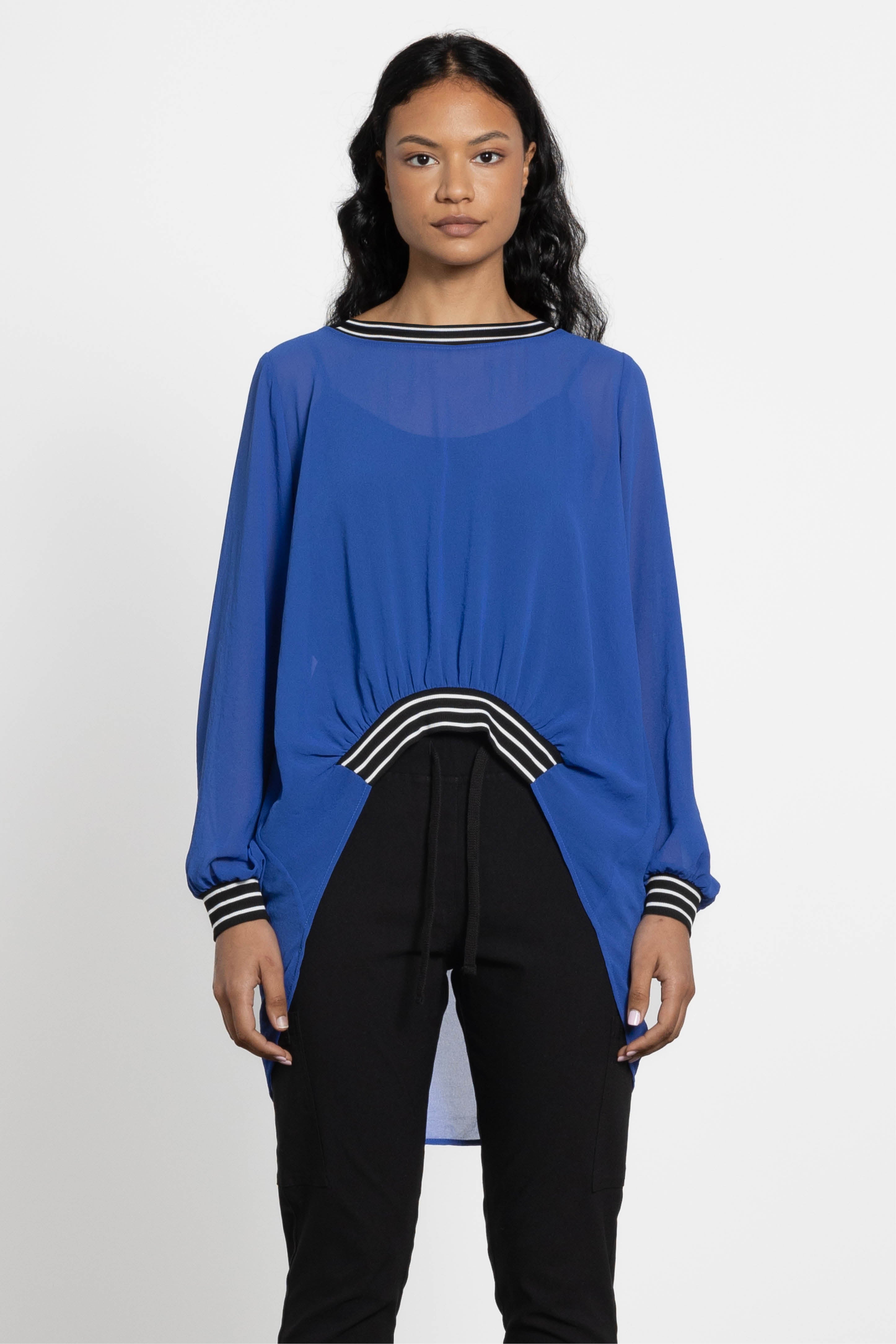 Sydney Chiffon High Low Hem Top