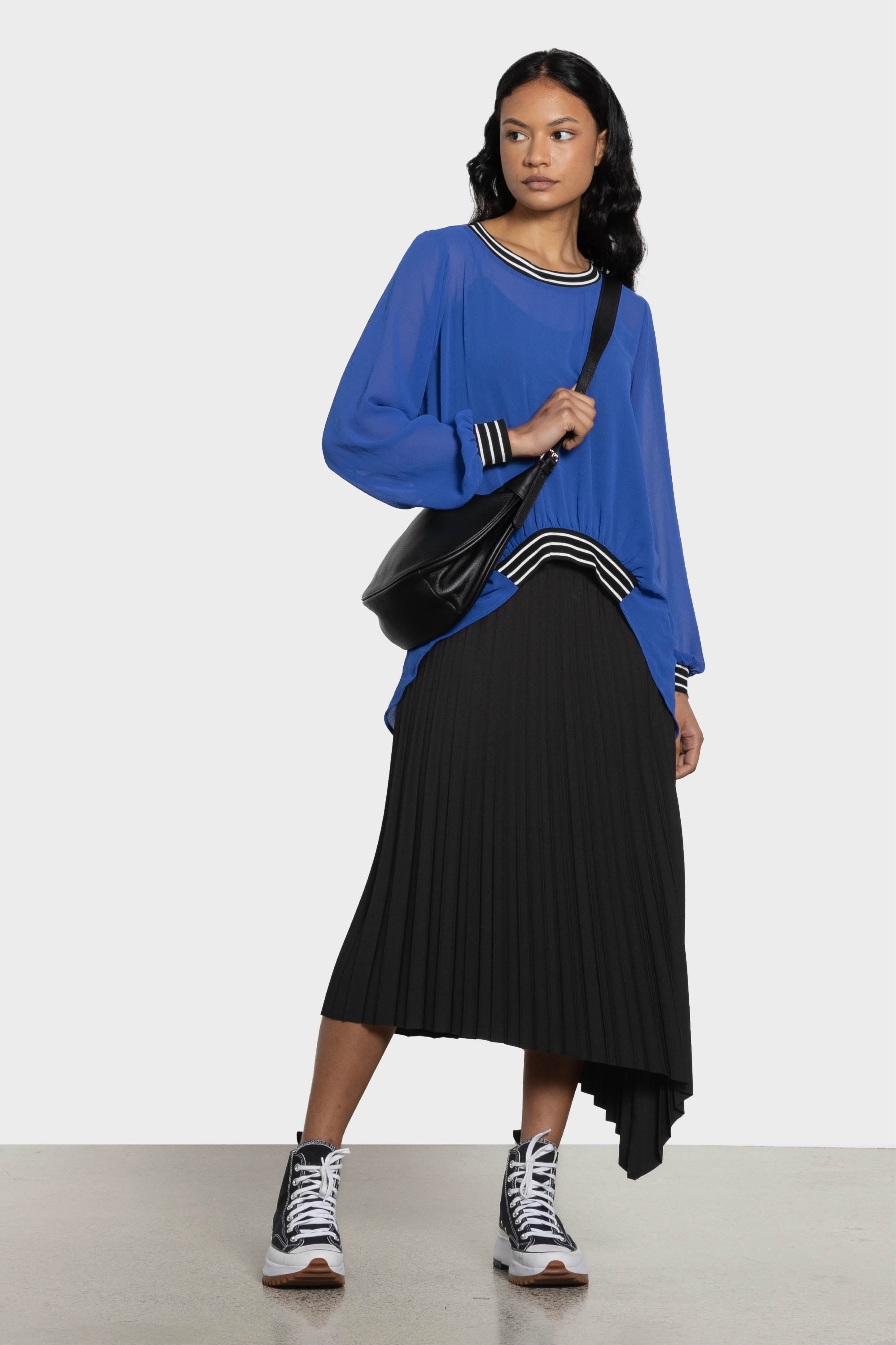 Sydney Chiffon High Low Hem Top