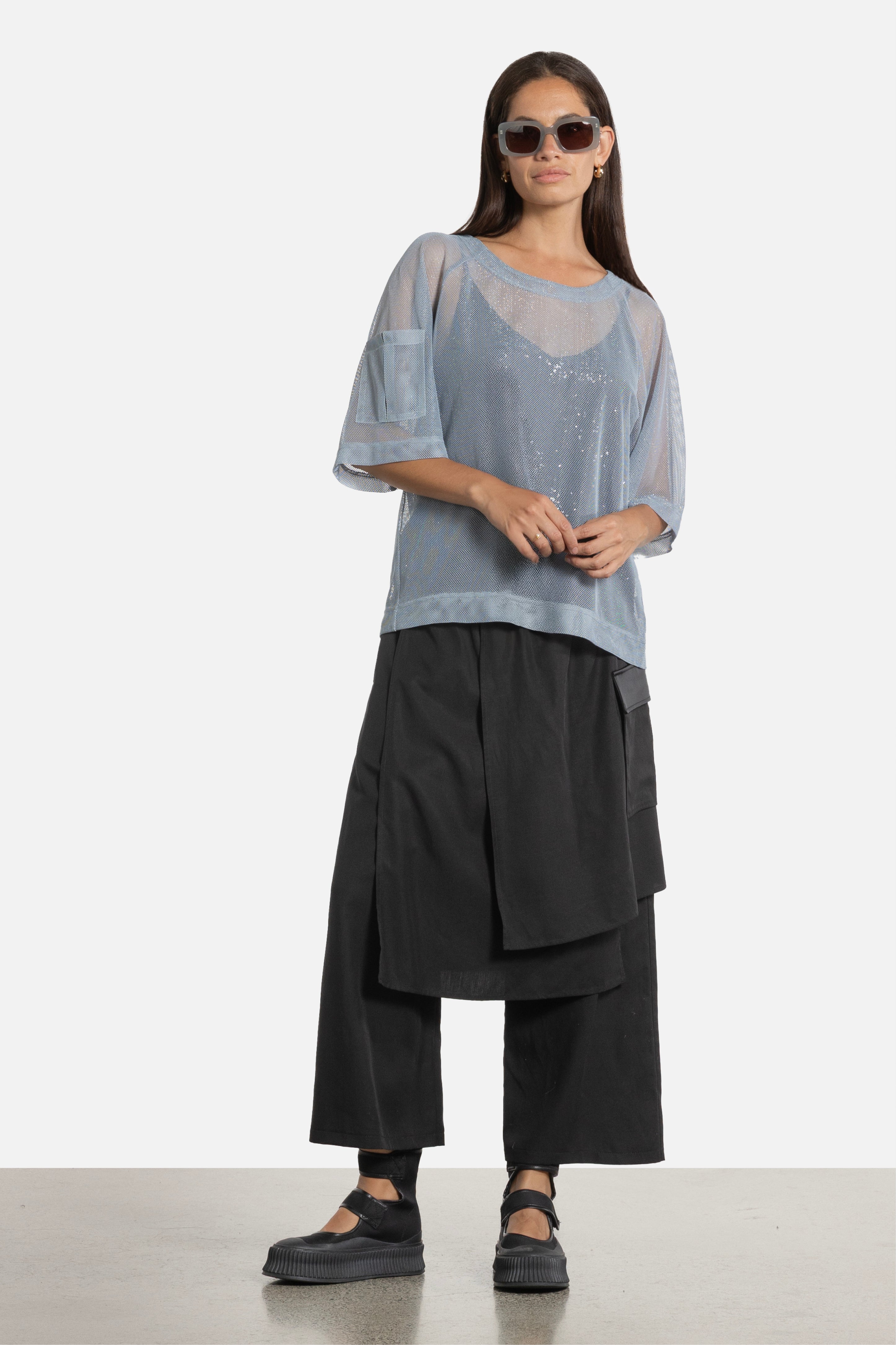 Sym Mesh Short Sleeve Top