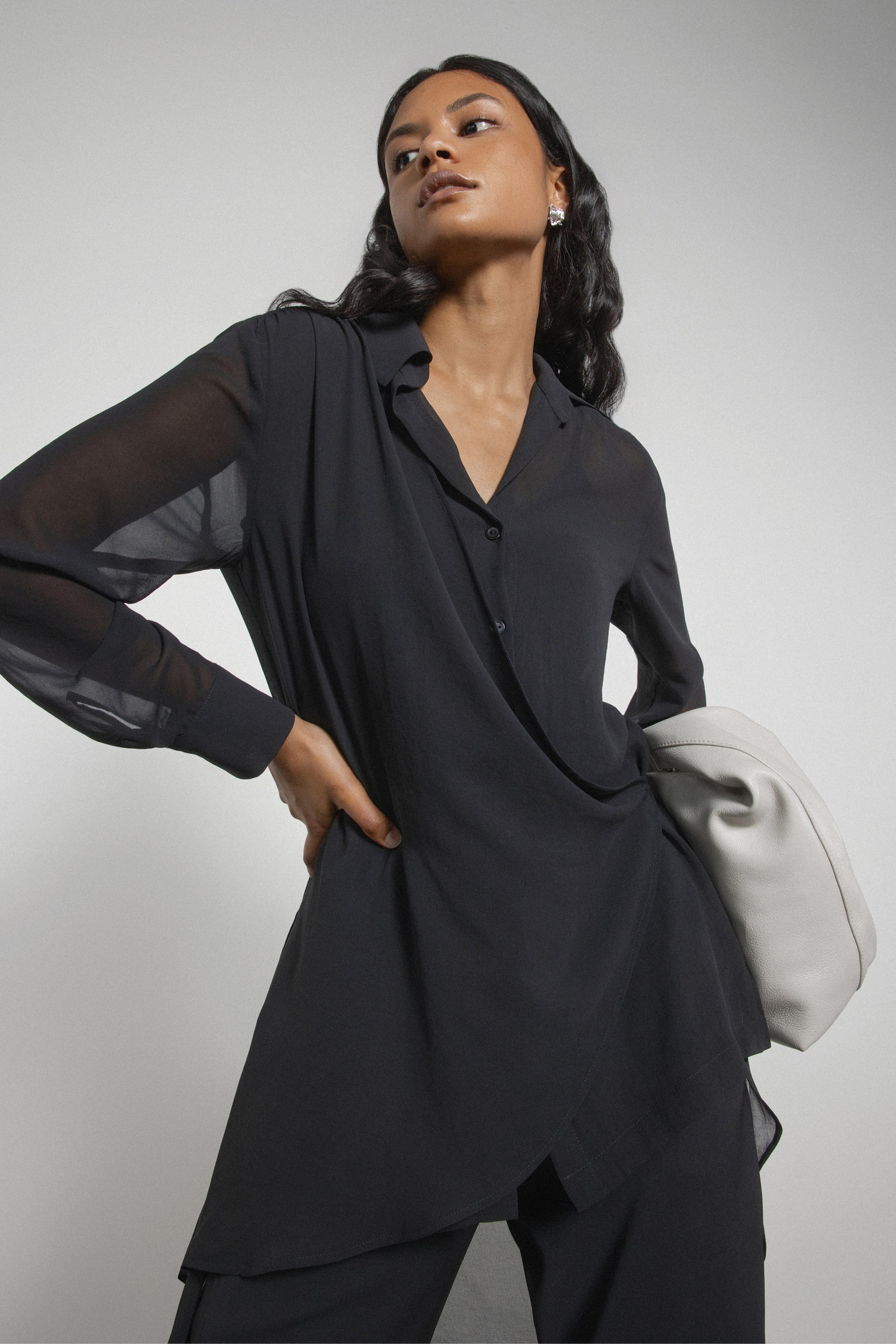 Tall Tails Long Sleeve Asymmetric Shirt