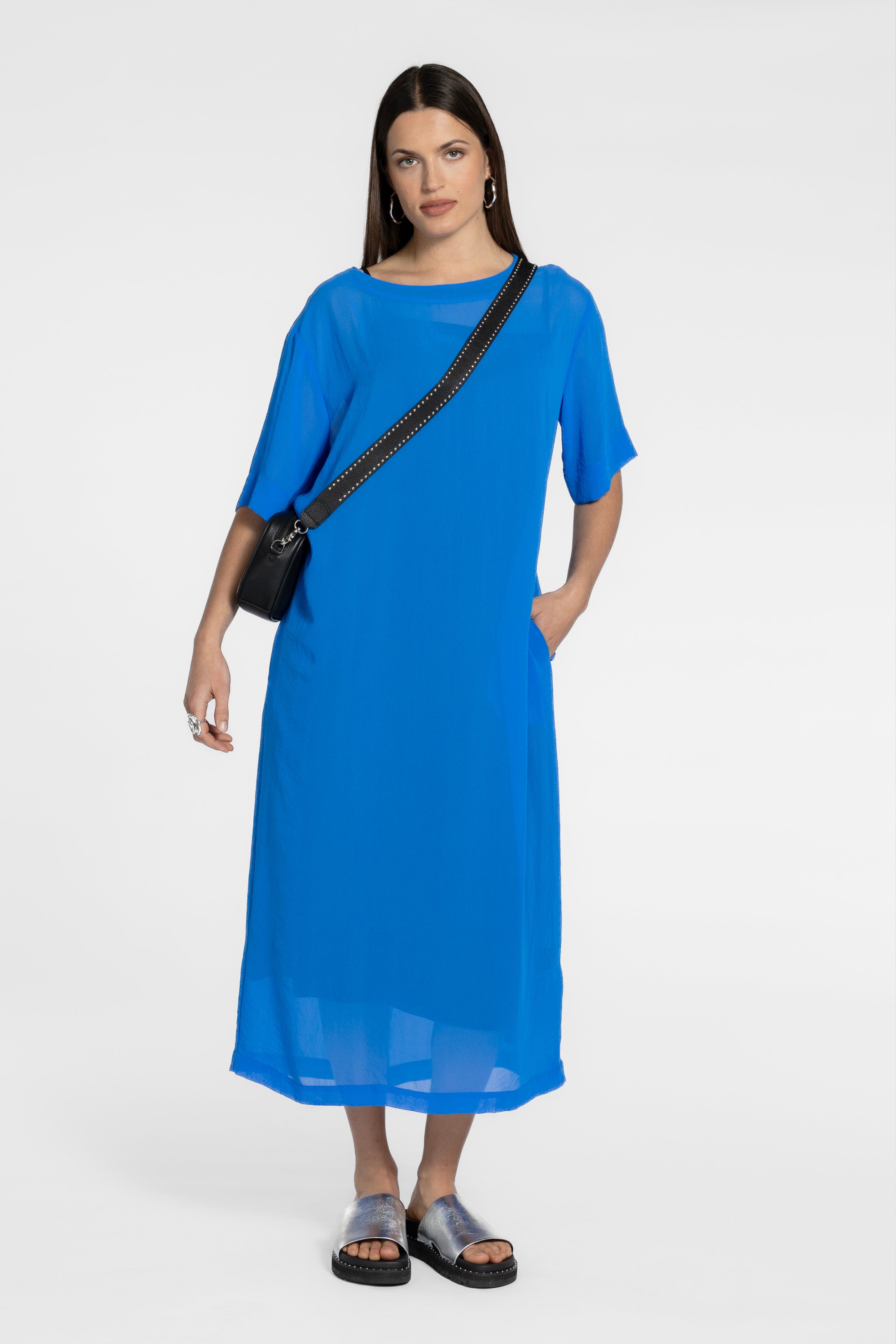 Tia Chiffon Dress With Slip