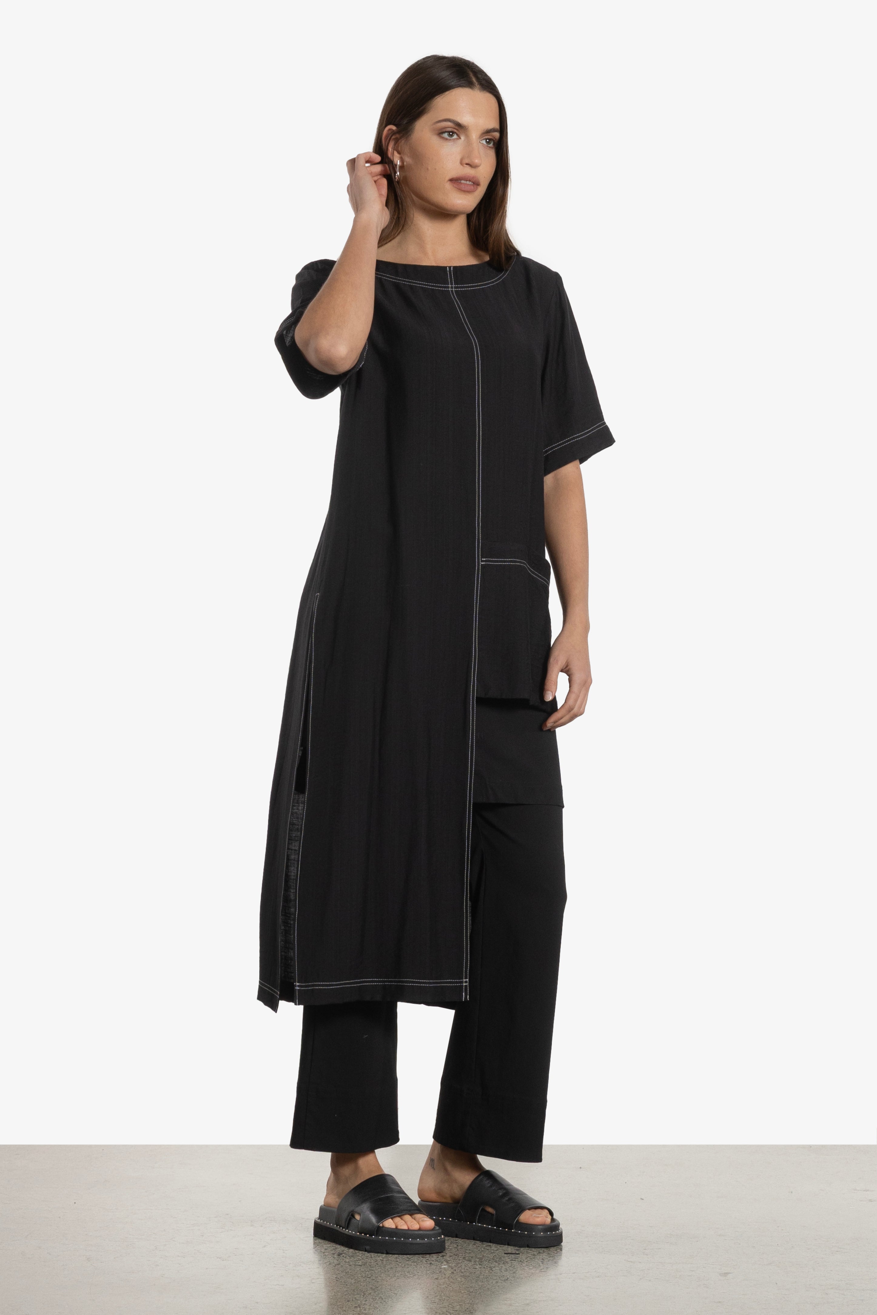 Volt Layered Hem Short Sleeve Top