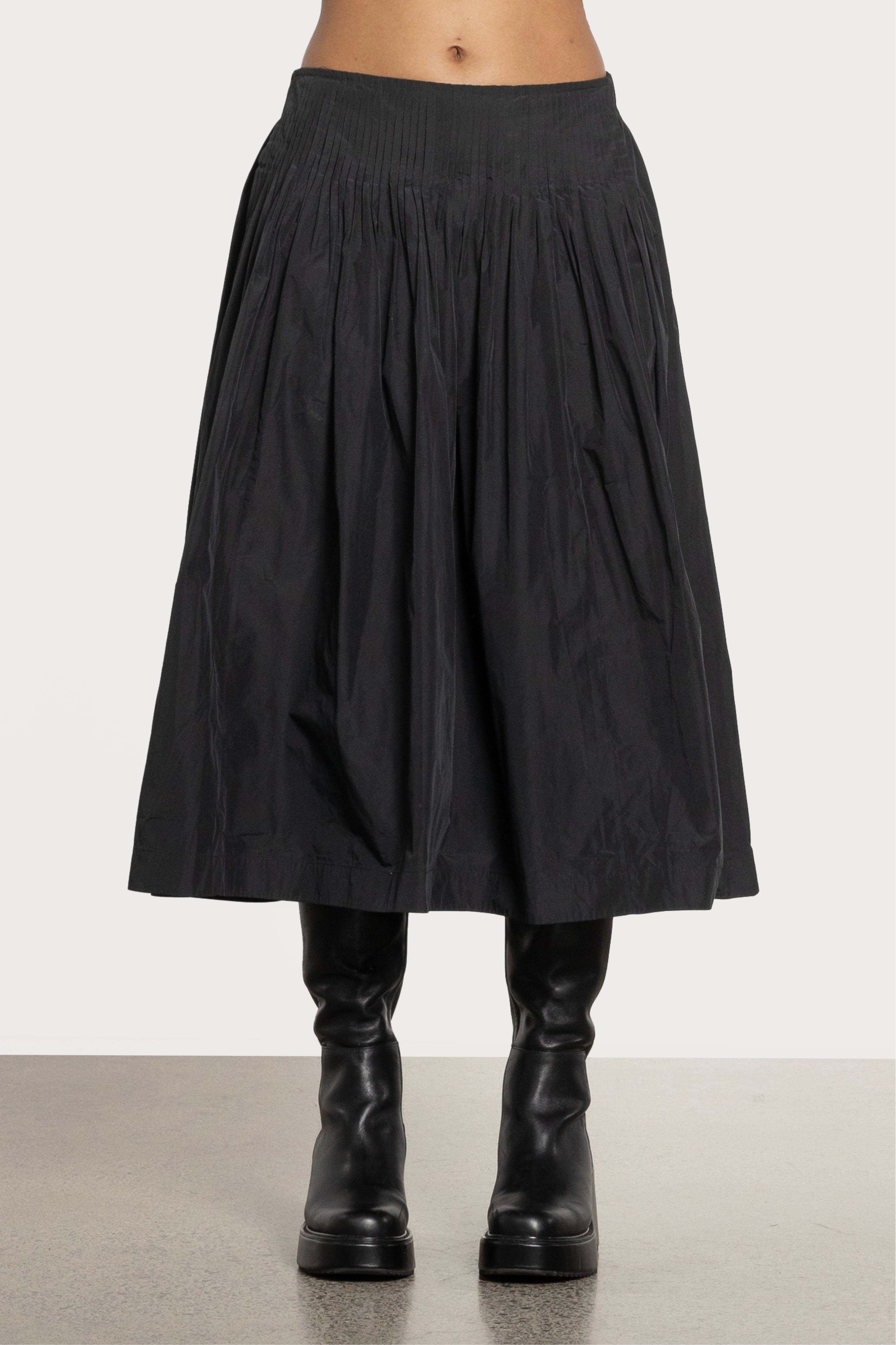 Zone Pleated Midi Skirt