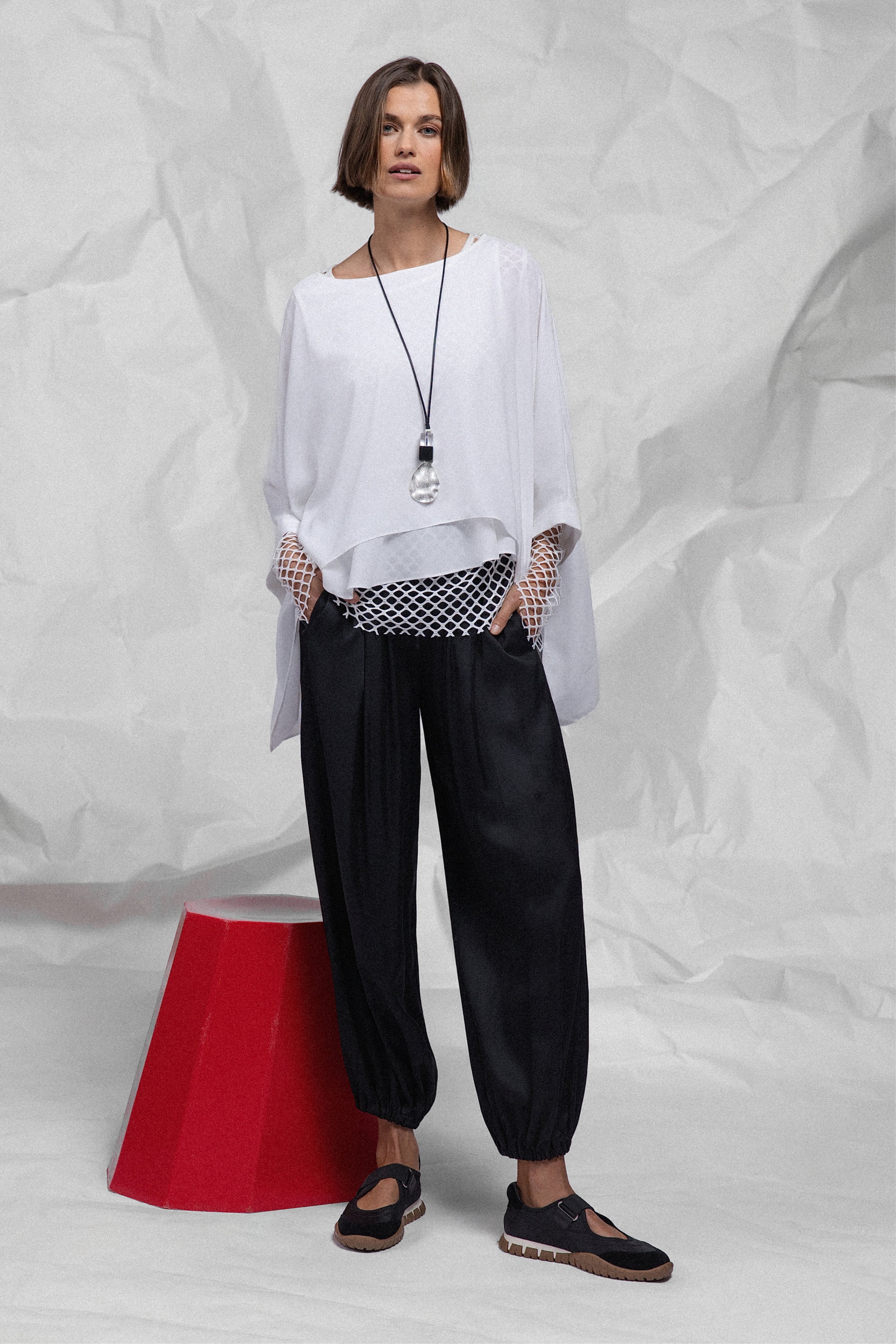 Rosa Batwing Layer Top - Ivory