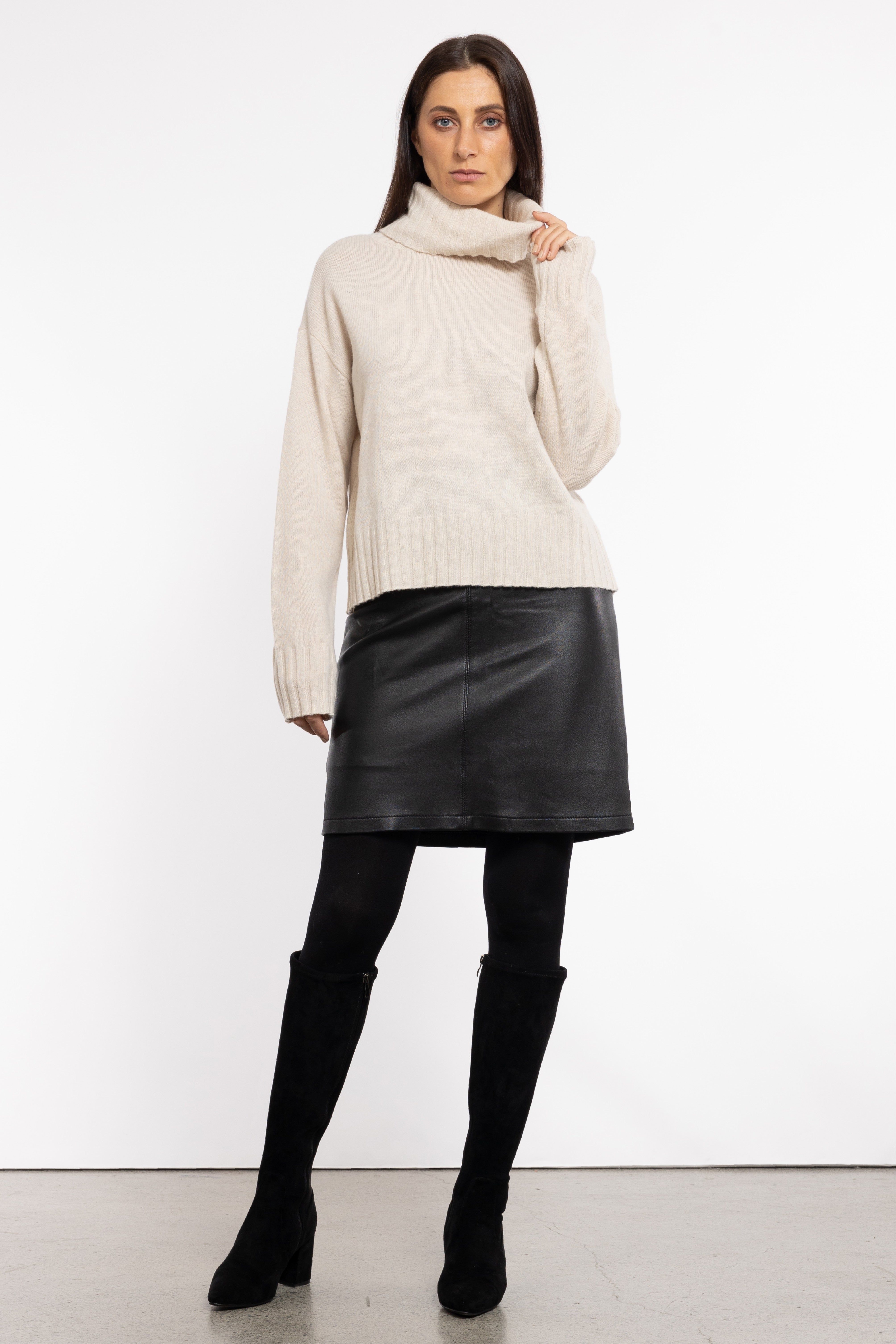 Leanne Knit Turtle-Neck Jumper