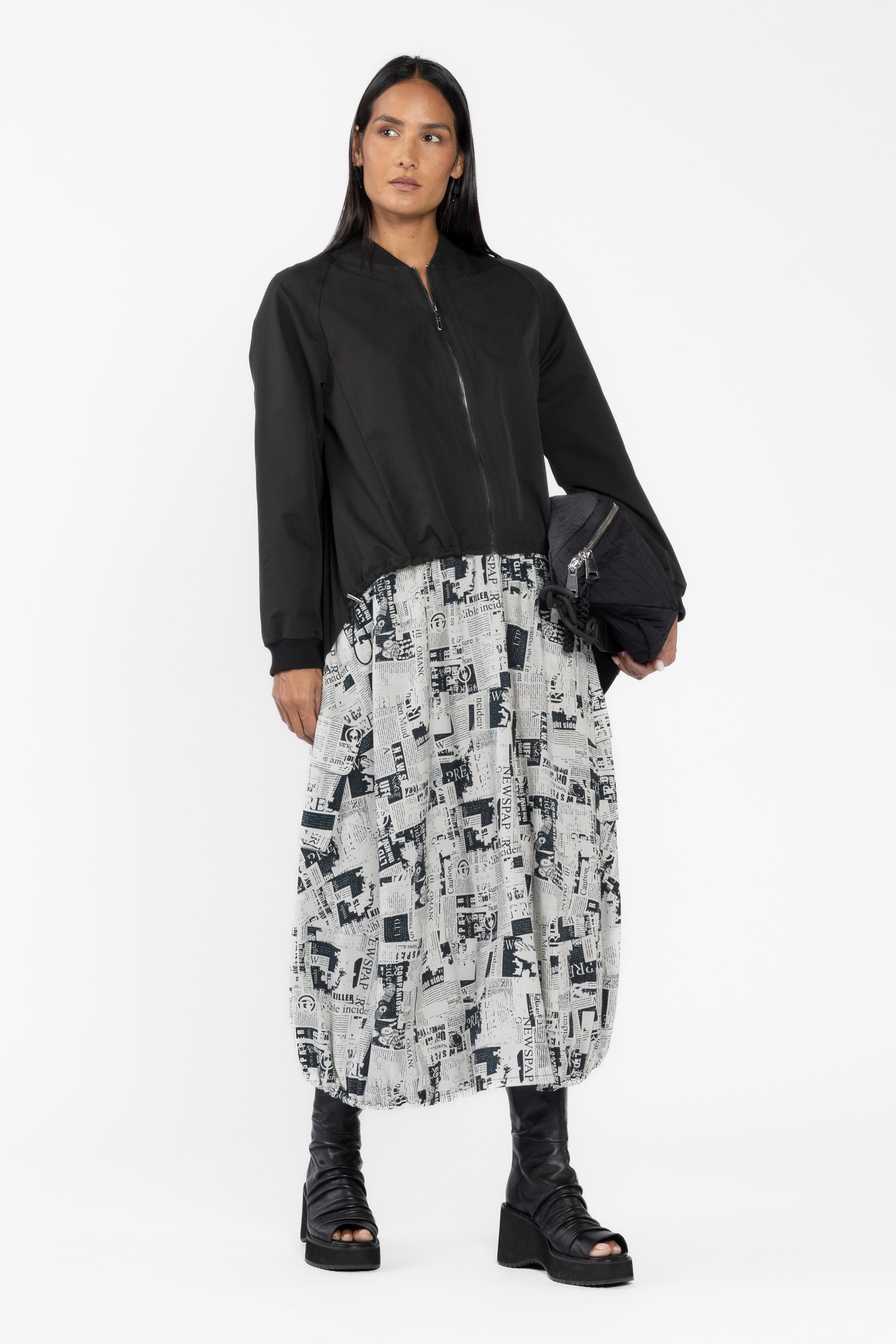 Scope Back Pleated Parka