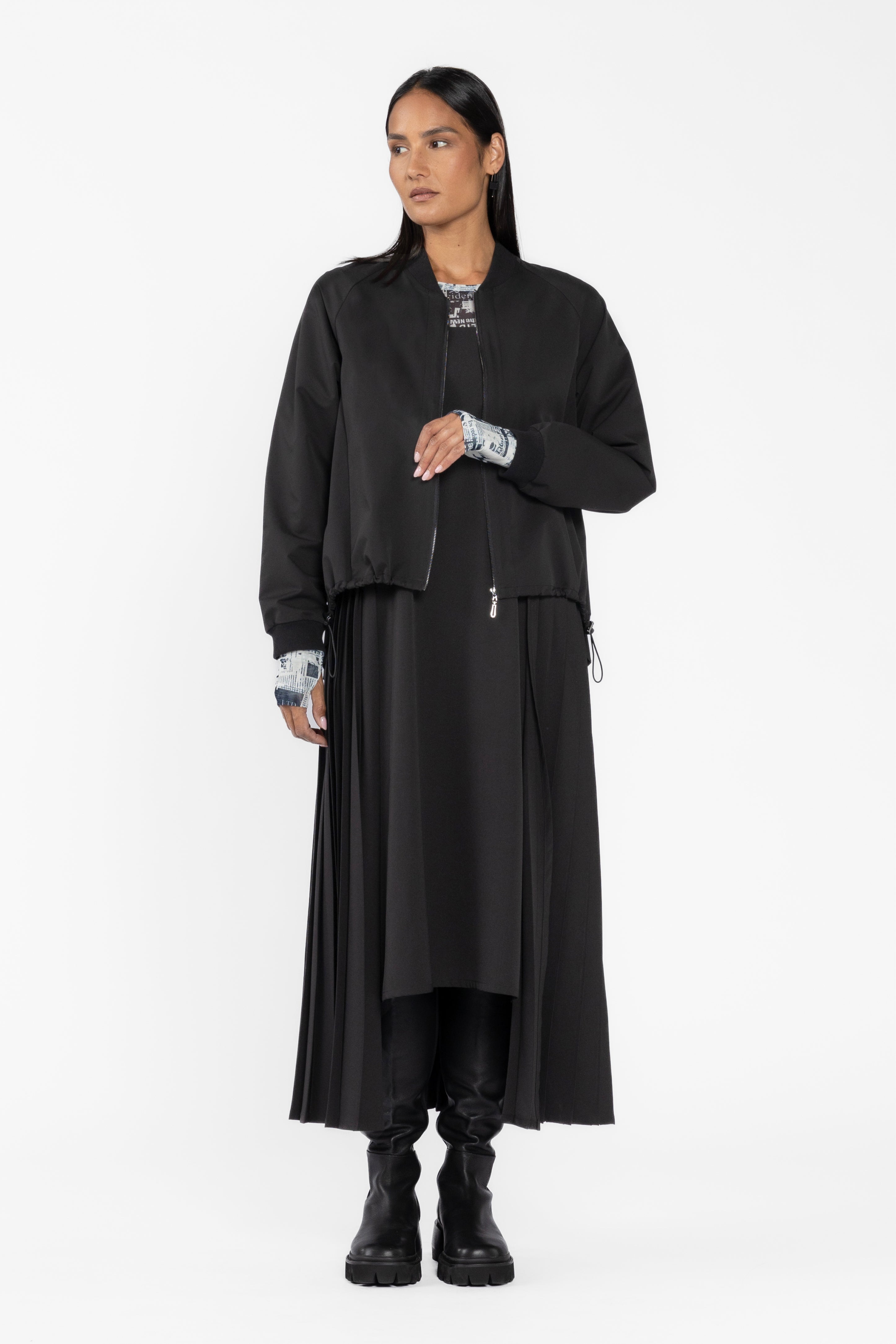 Scope Back Pleated Parka