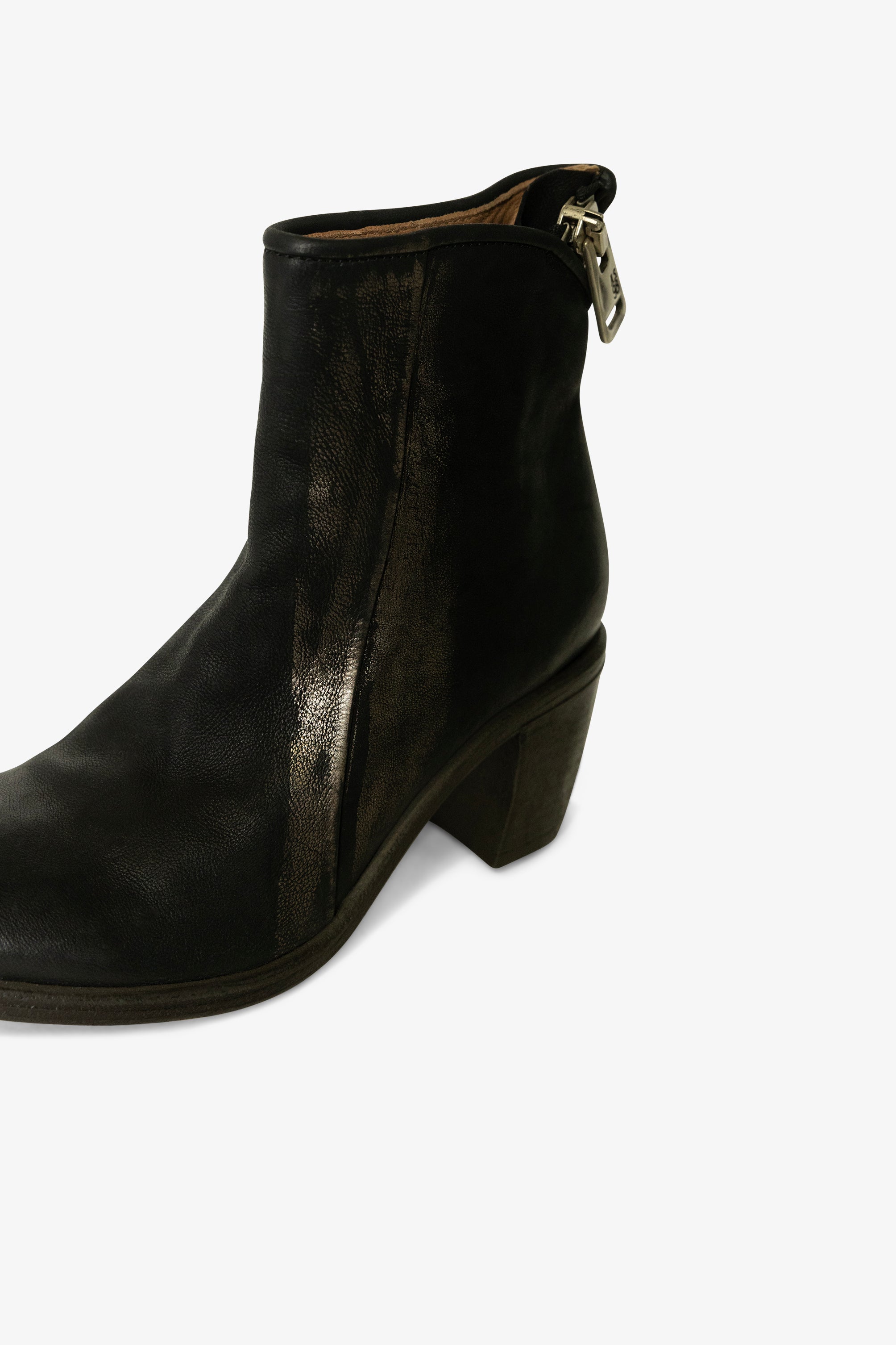 Stealla Block Heel Zip Ankle Boot