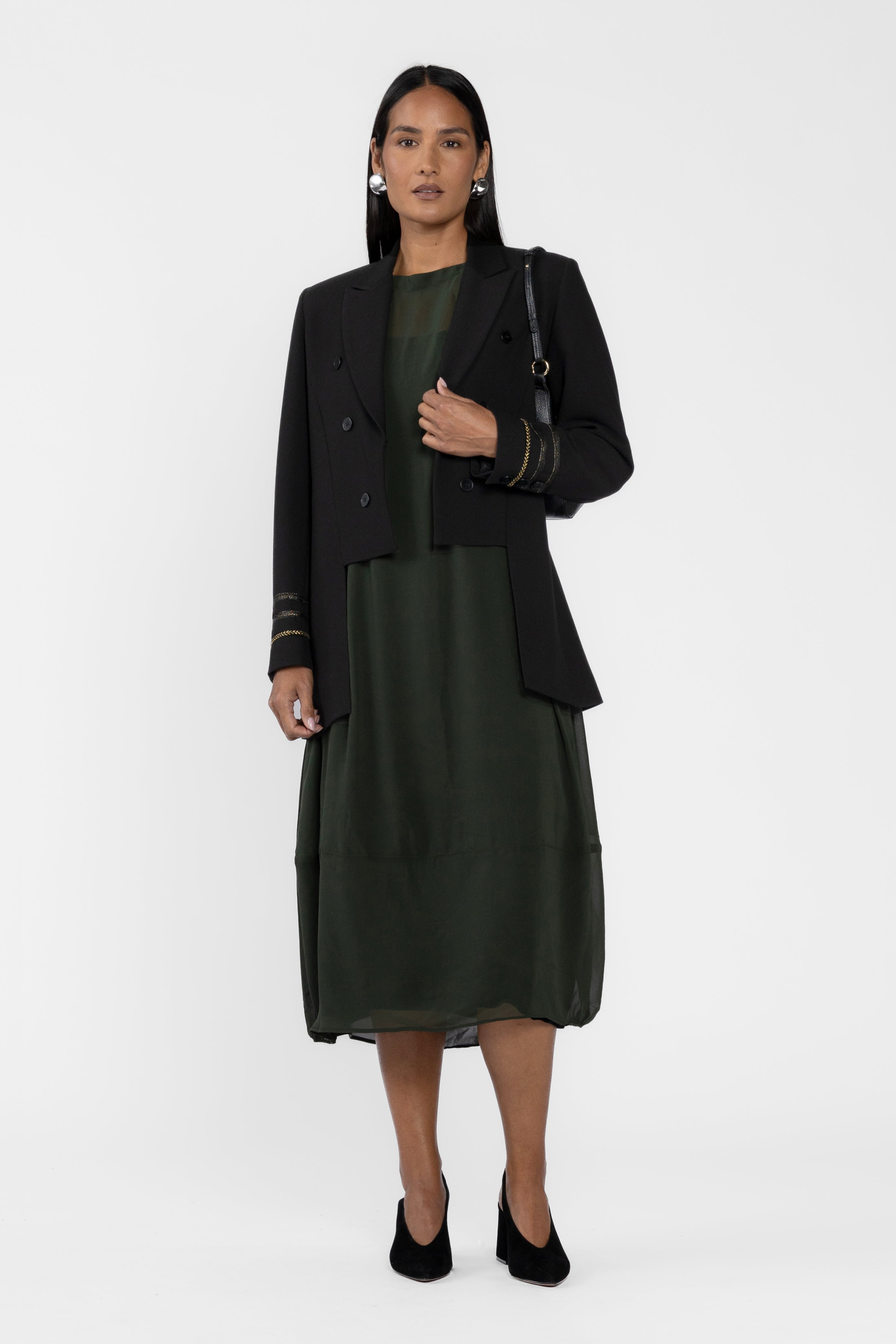 Maison Chiffon Midi Dress