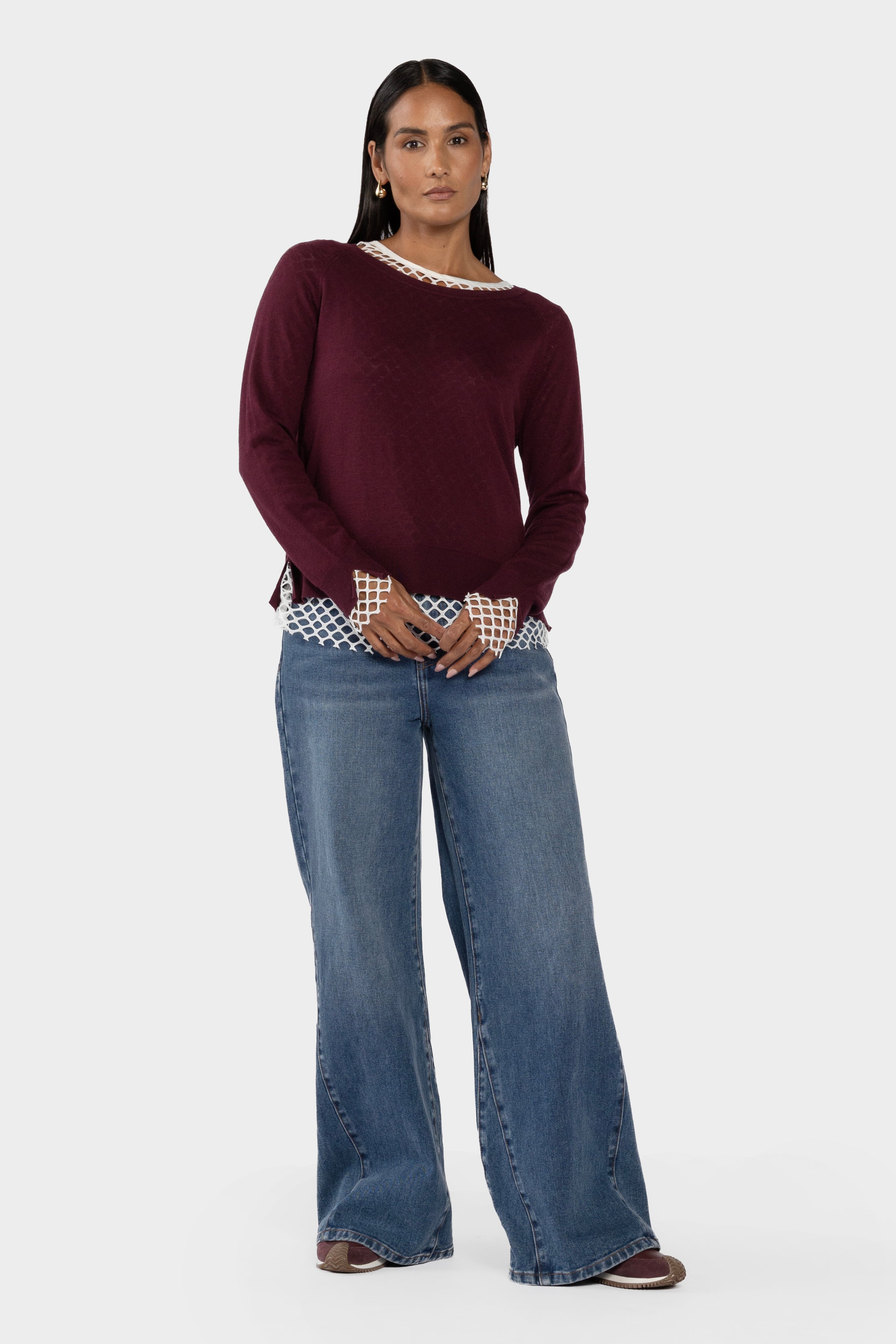 Micah Wool & Silk Knit Top