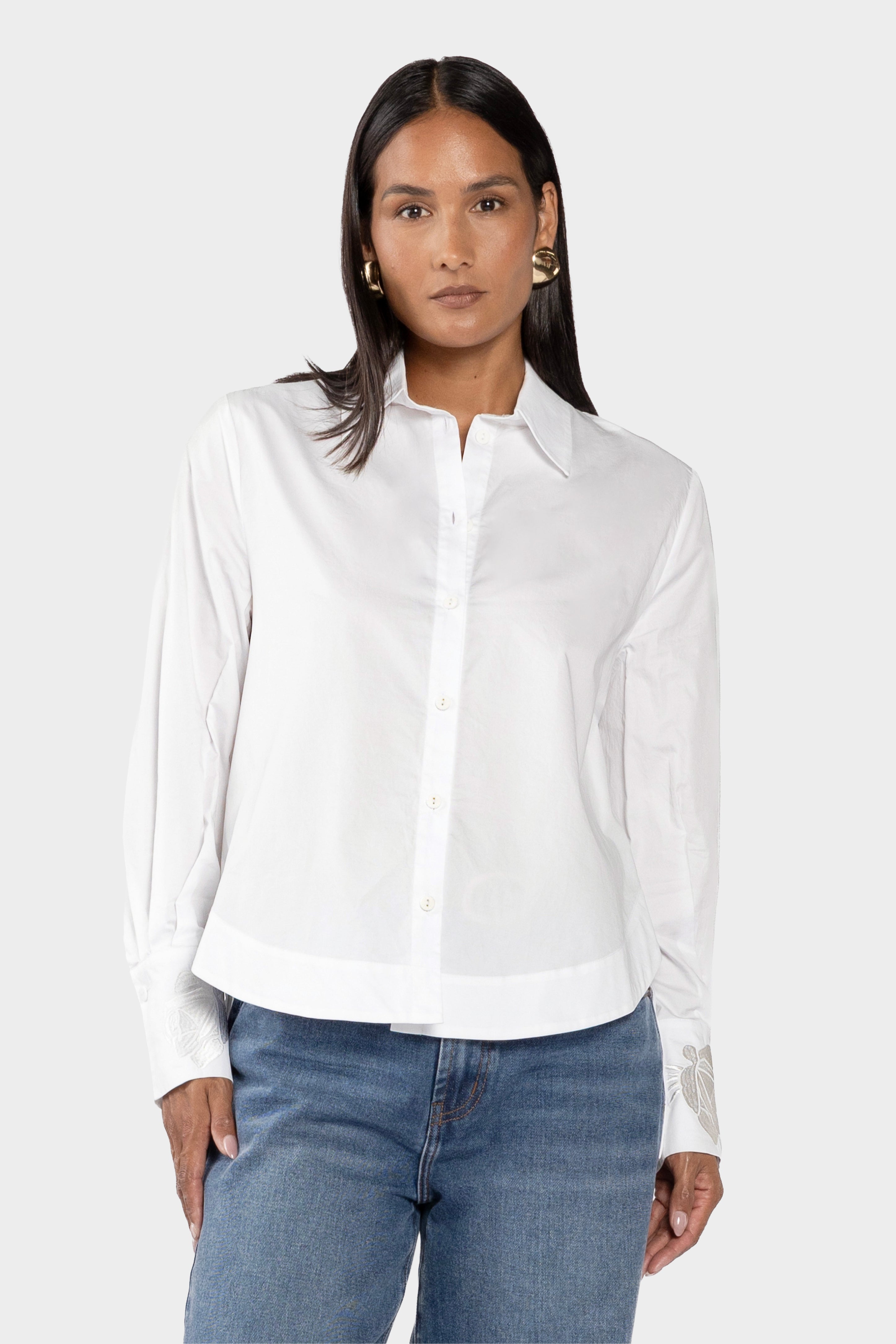 Roza Curved Hem Shirt
