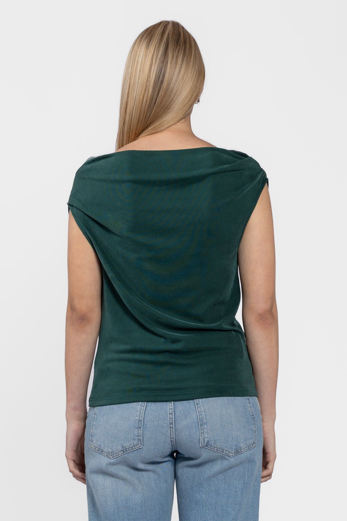 Verdi Asymmetric Knit Top - Emerald