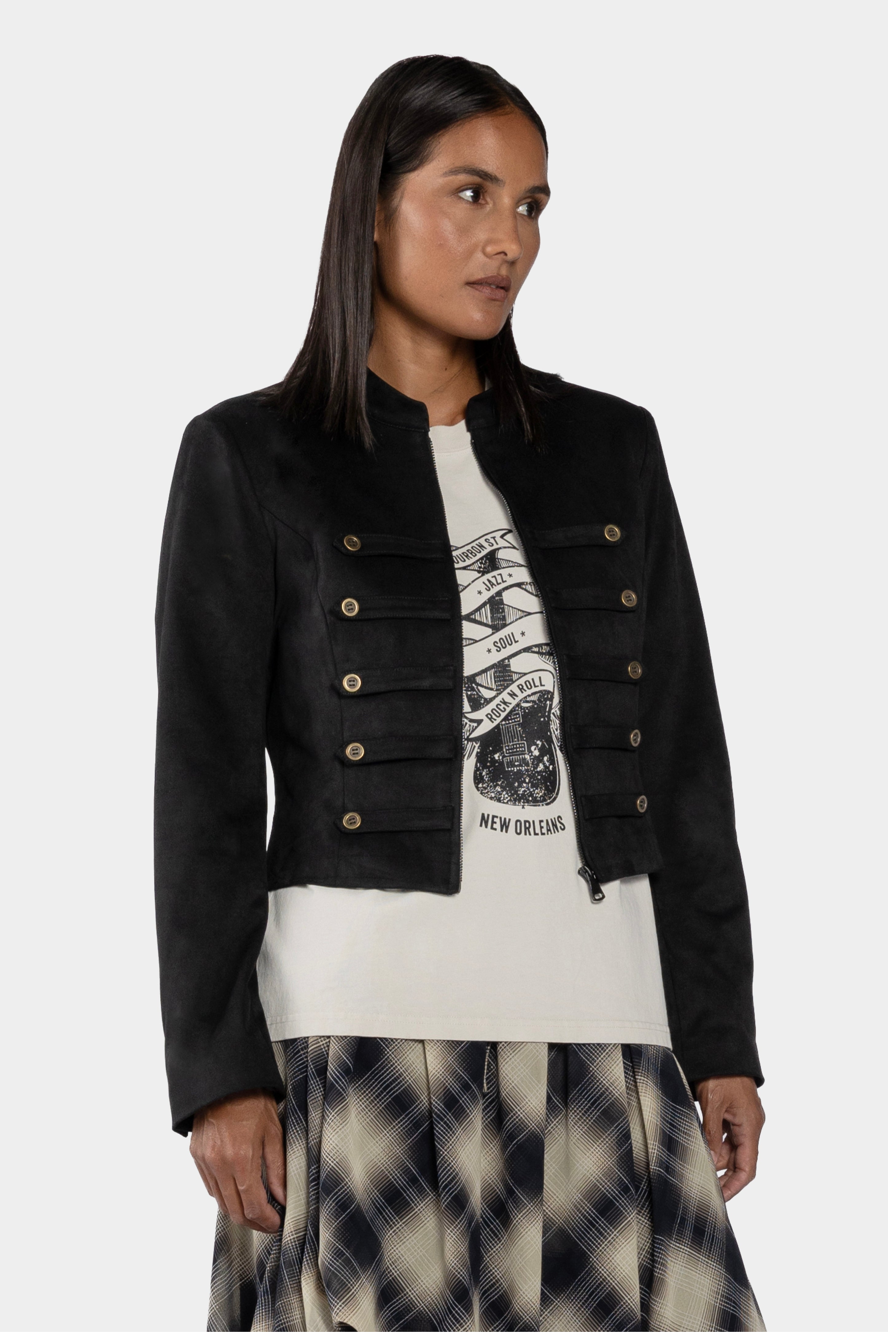 Wade Suede Cropped Jacket