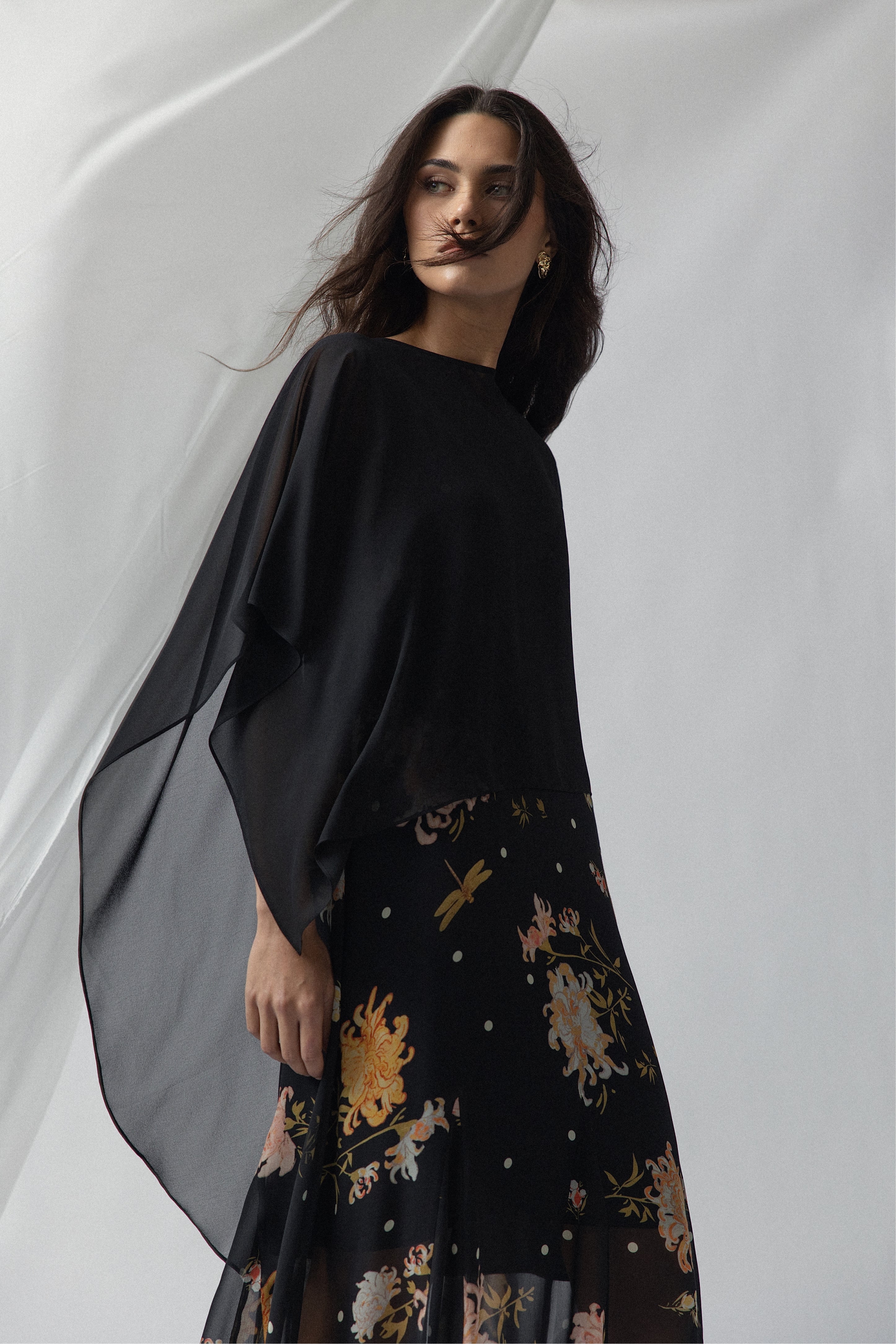 Zalia Long Cape