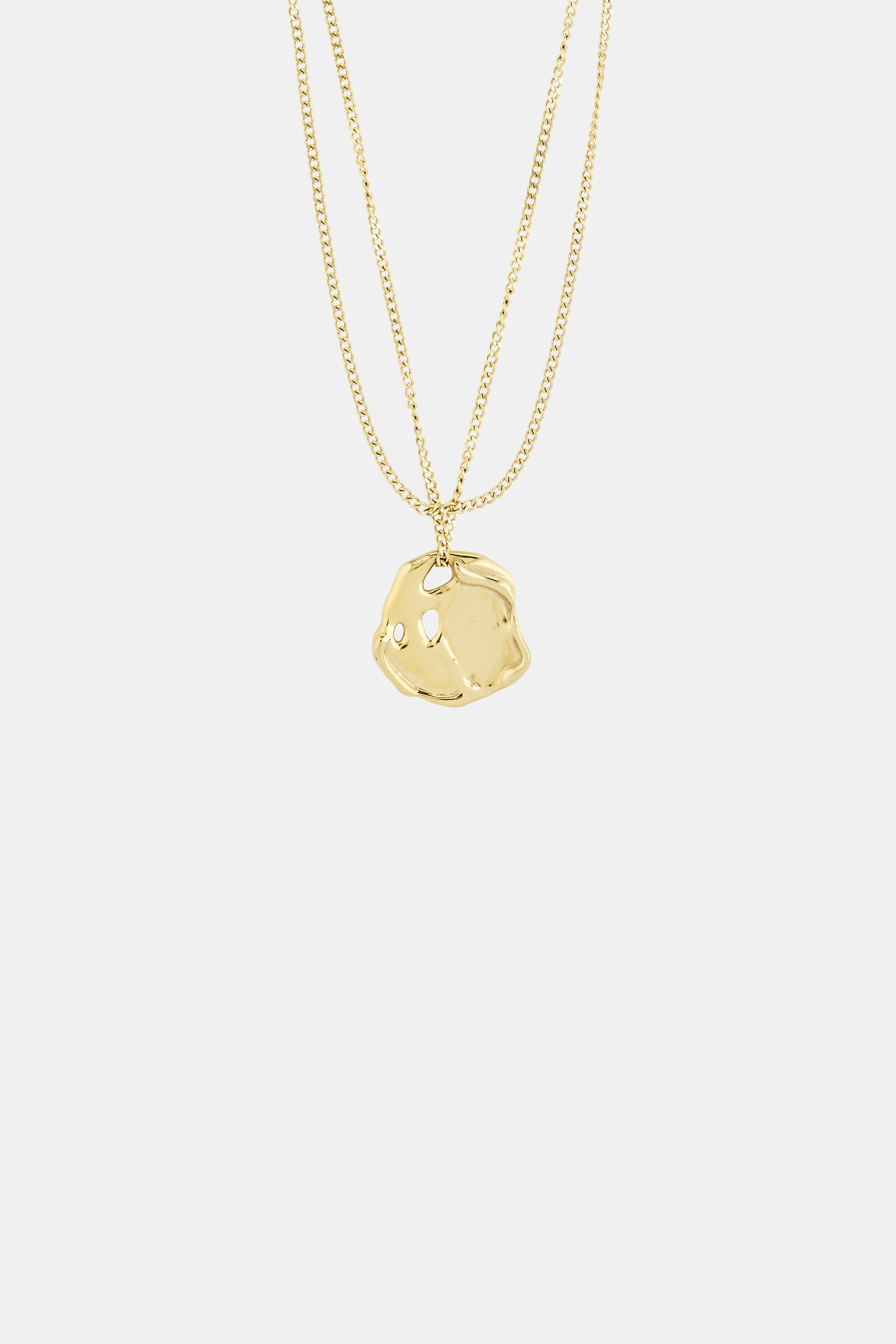 Dawn Hammered Disk Necklace