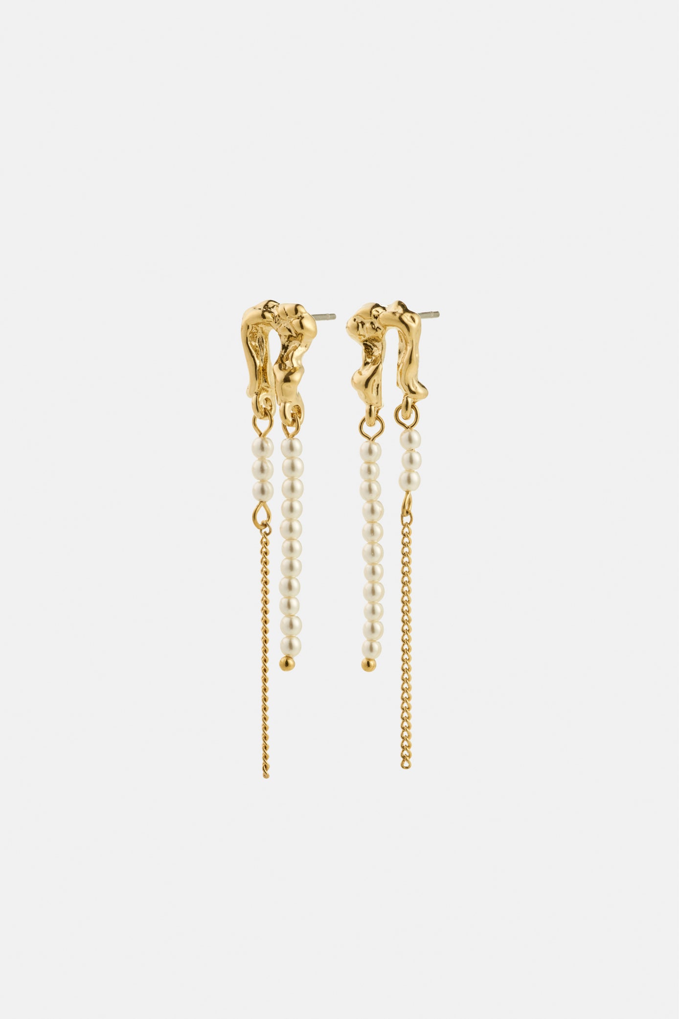 Vincent Pearl & Chain Long Earrings