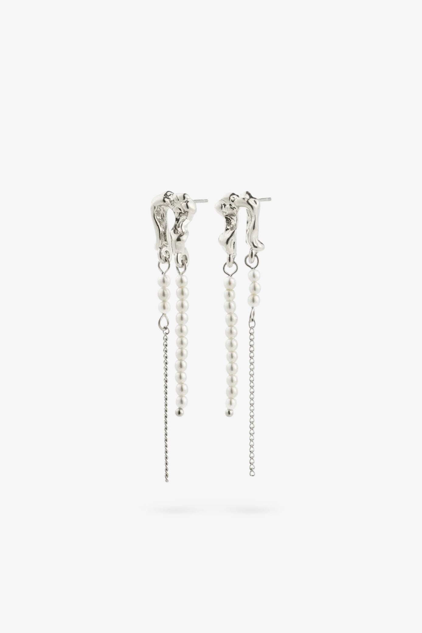 Vincent Pearl & Chain Long Earrings