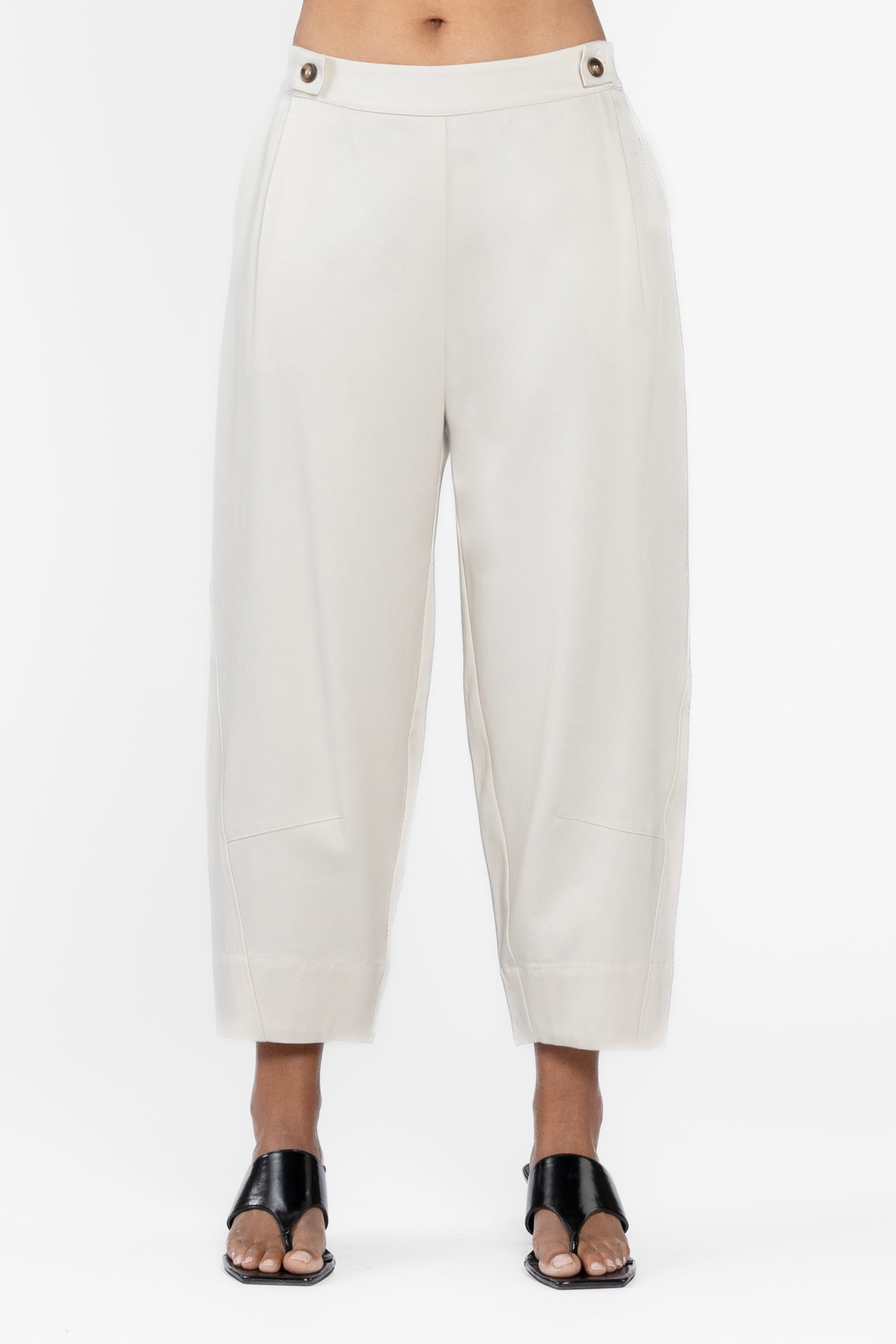 Bella Barrel Leg Cropped Pant
