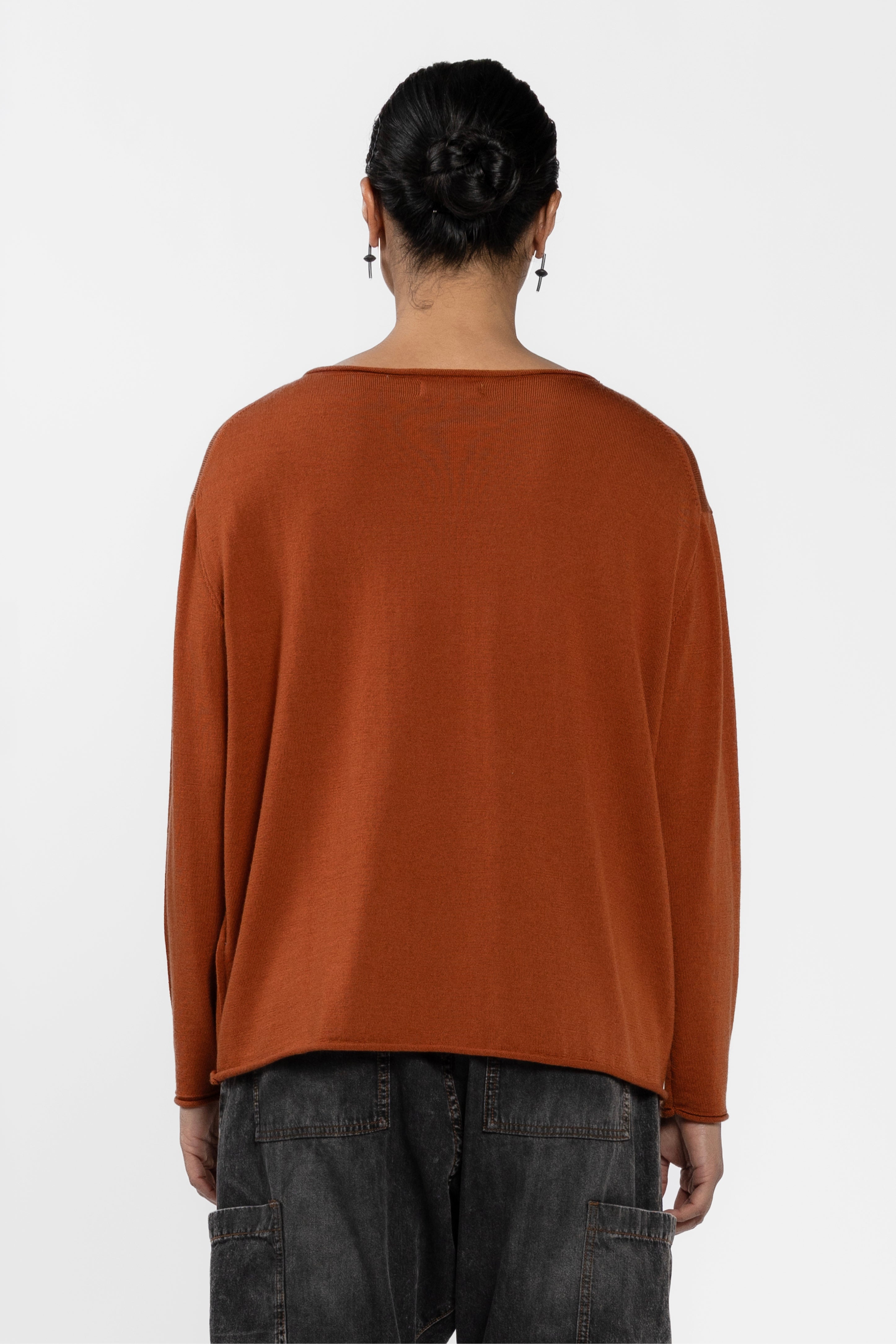 Charm Roll Hem Merino Jumper