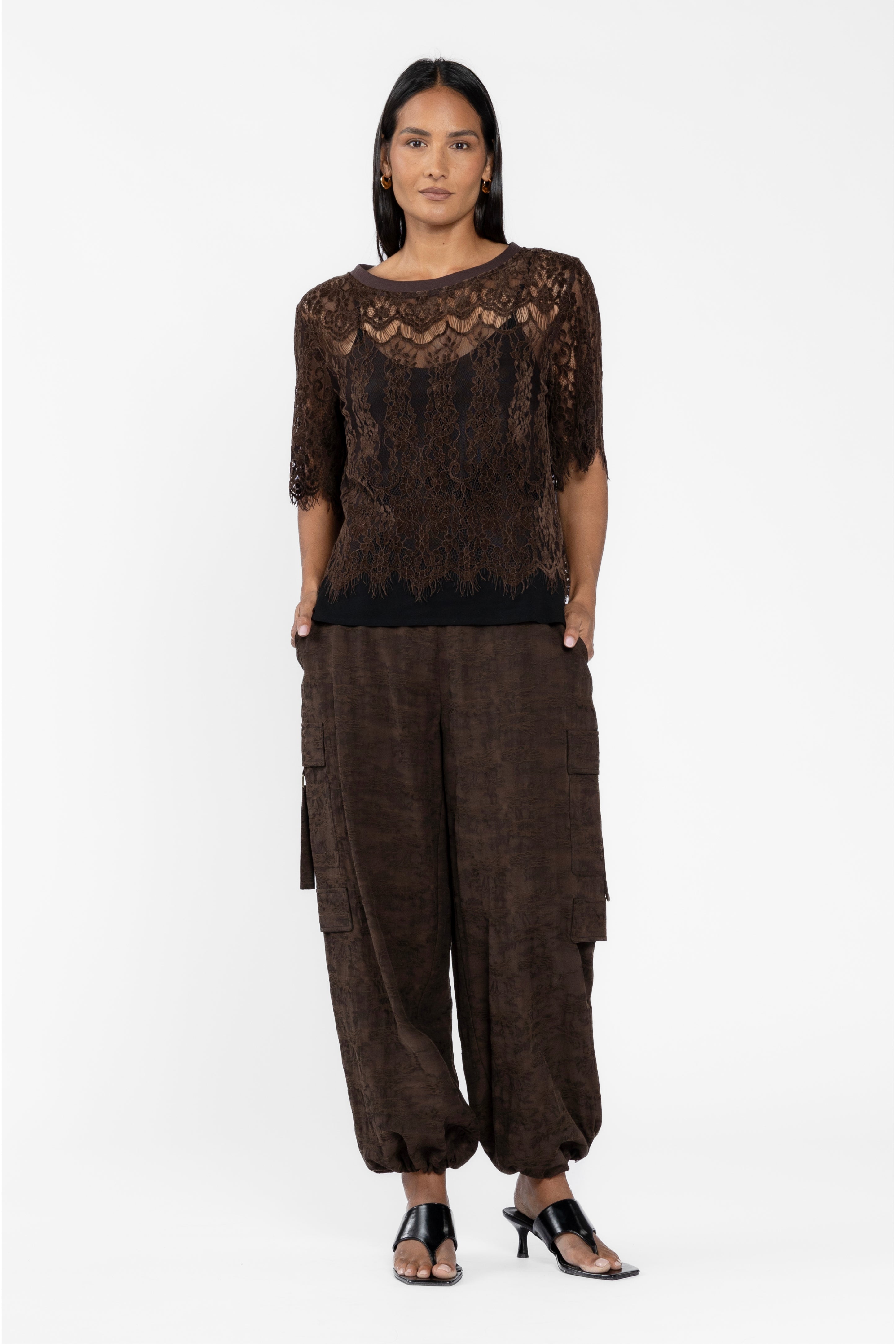 Cilla Short Sleeve Lace Tee