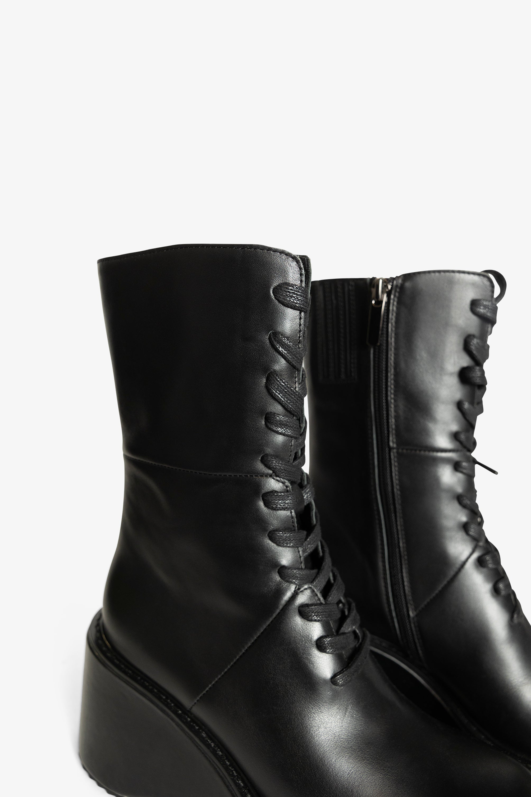 Cira Lace-Up Wedge Boot