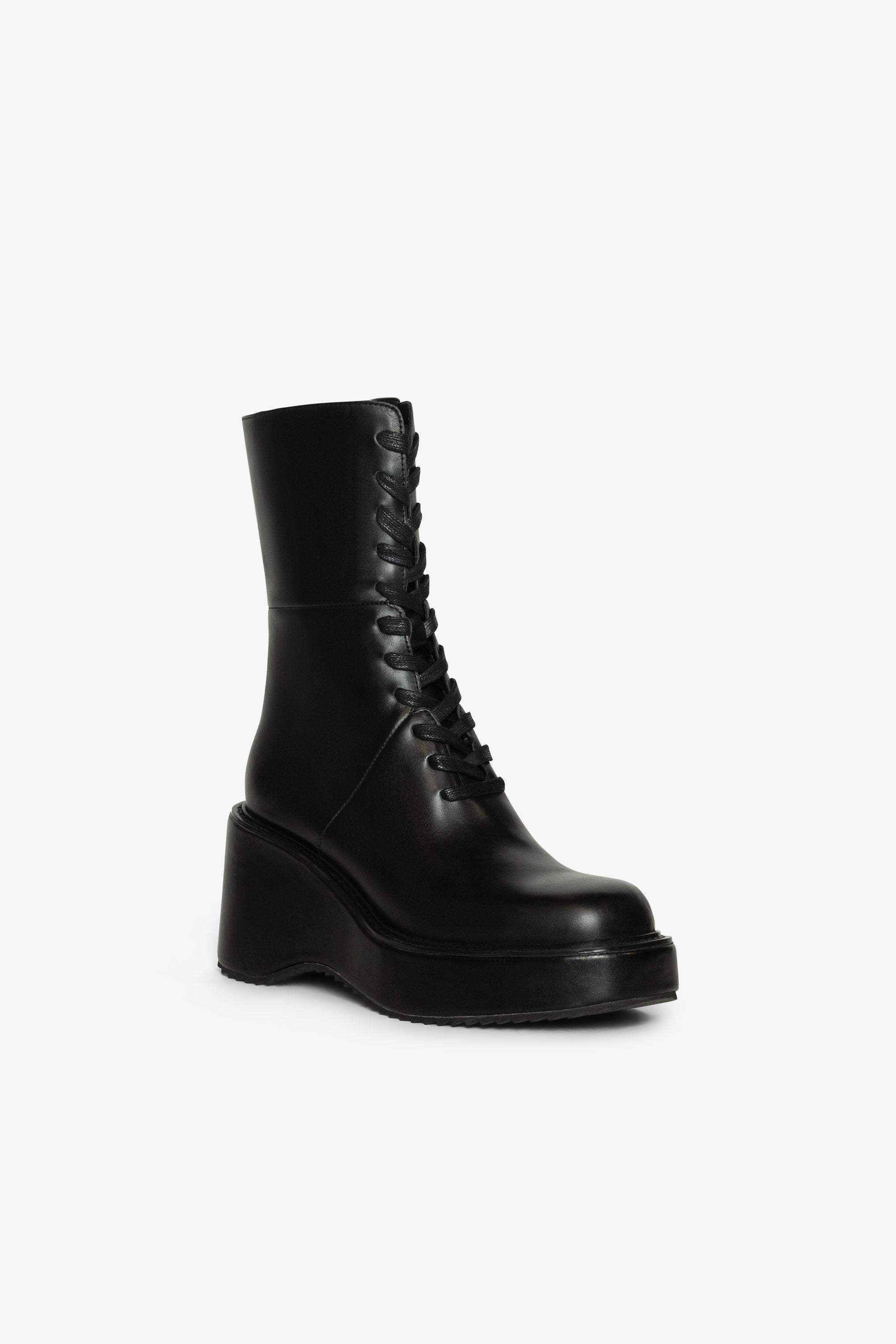 Cira Lace-Up Wedge Boot